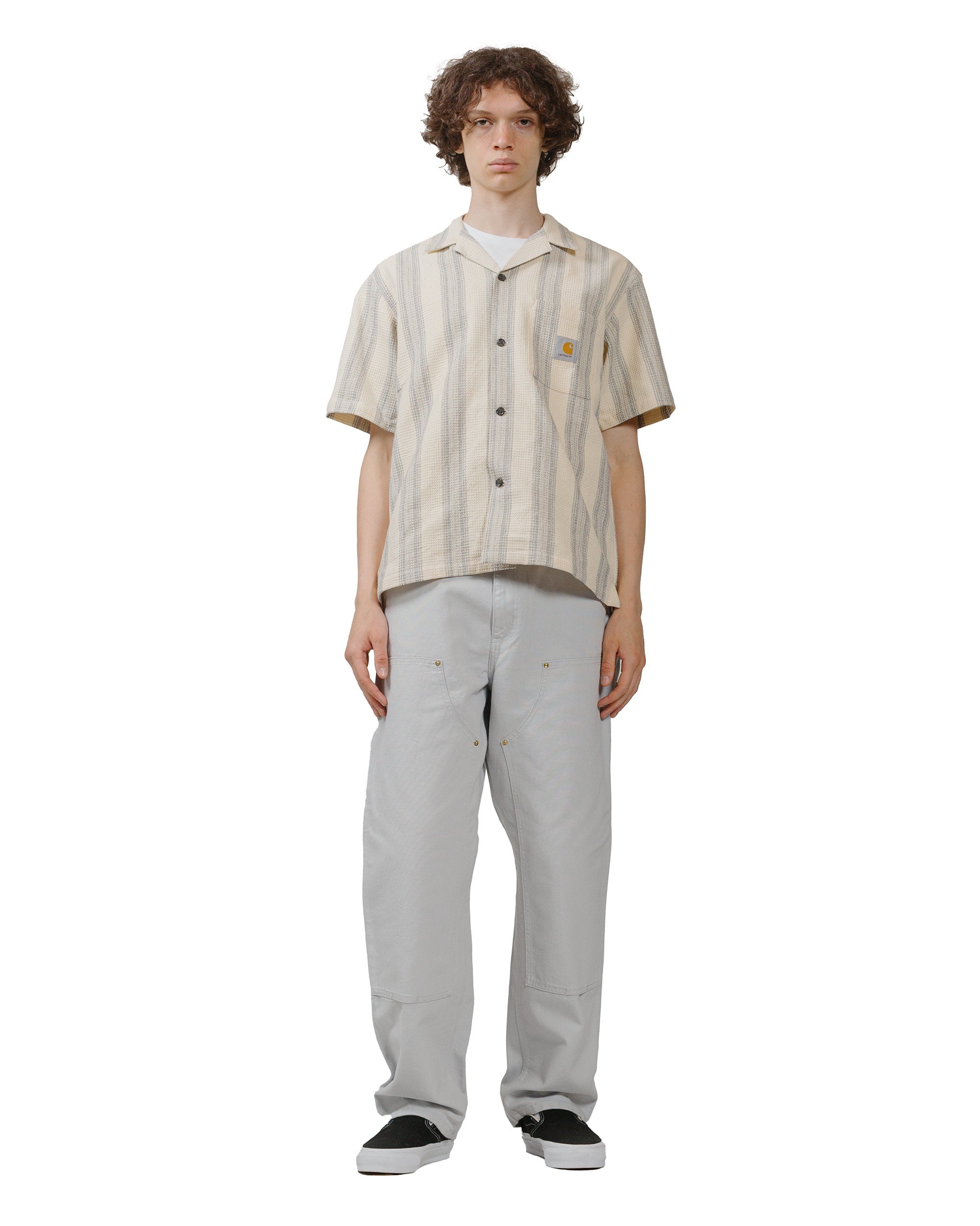 Carhartt W.I.P. Double Knee Pant Canvas Basalt Rinsed - 4