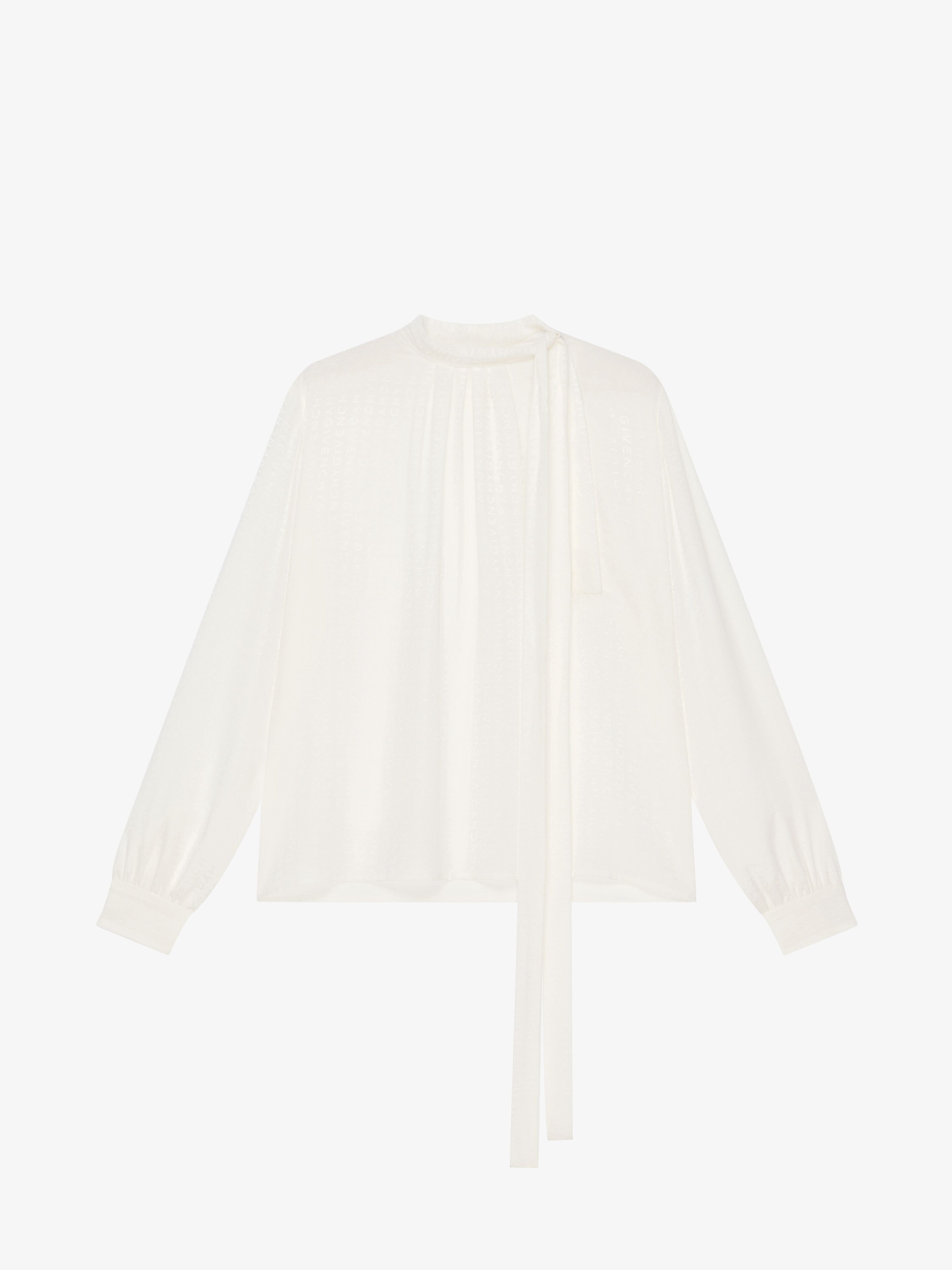 BLOUSE IN GIVENCHY SILK WITH LAVALLIERE - 1