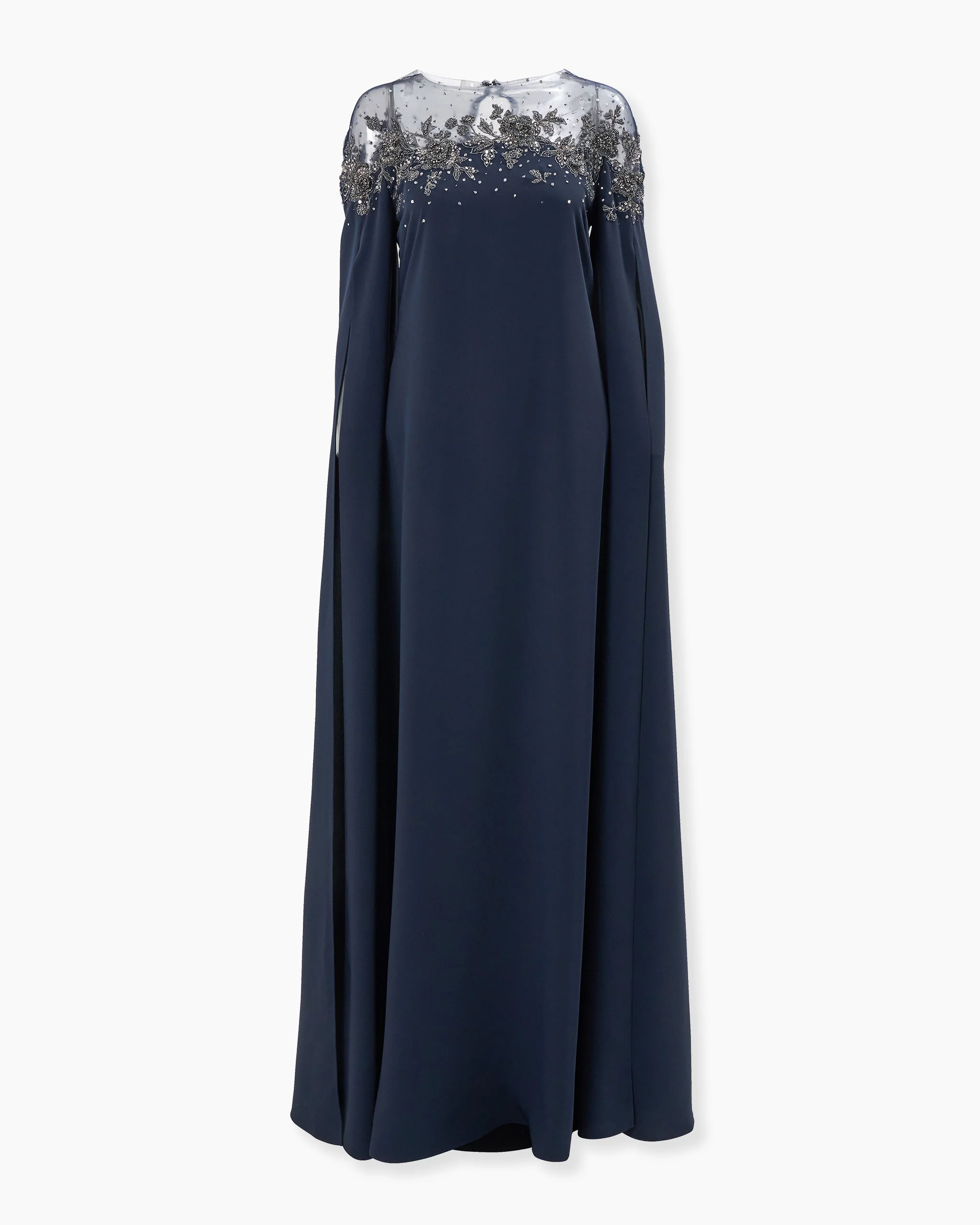 Floral-Embroidered Caftan - 1