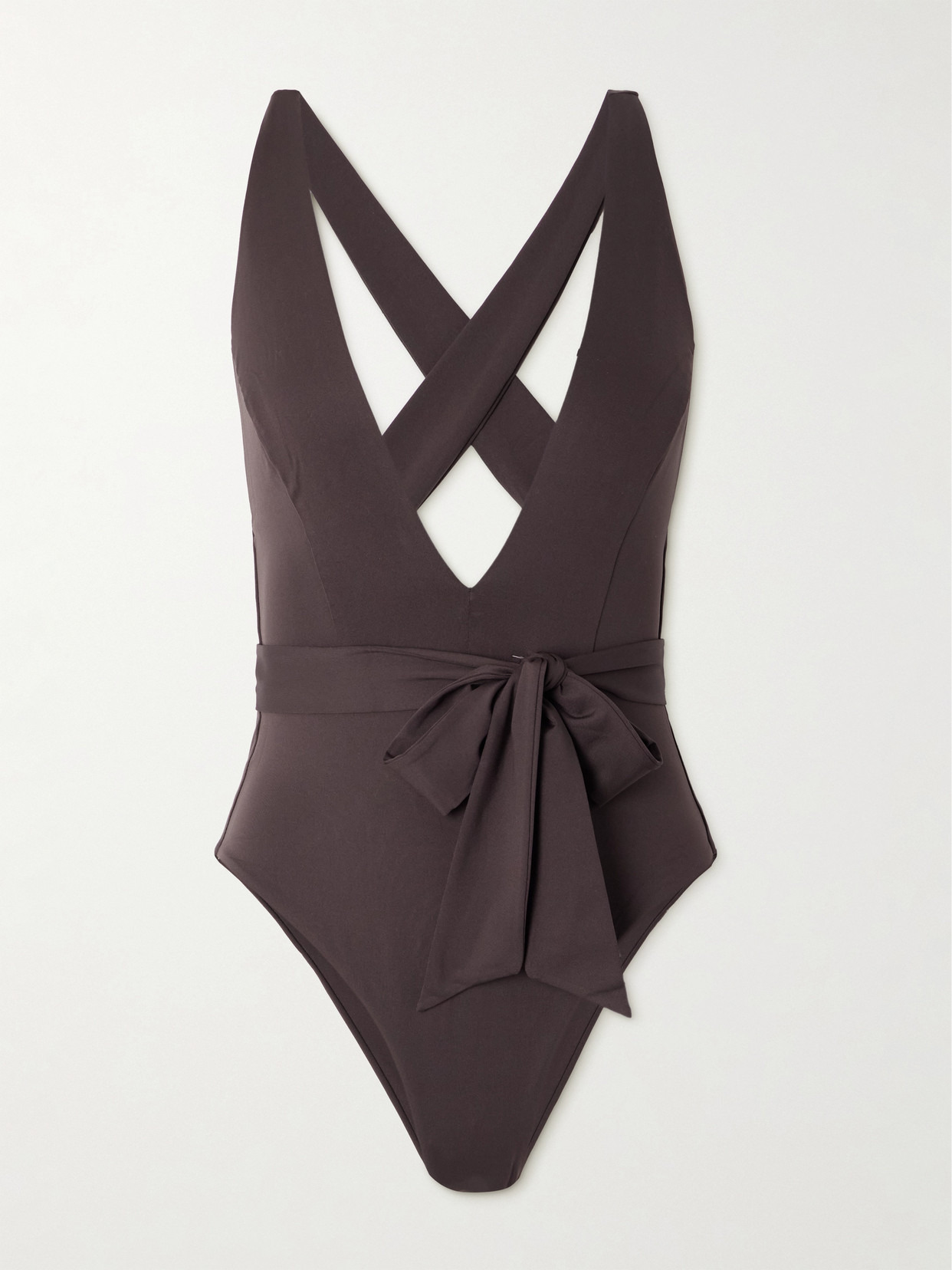 Cristel Belted Open-back Swimsuit - 1
