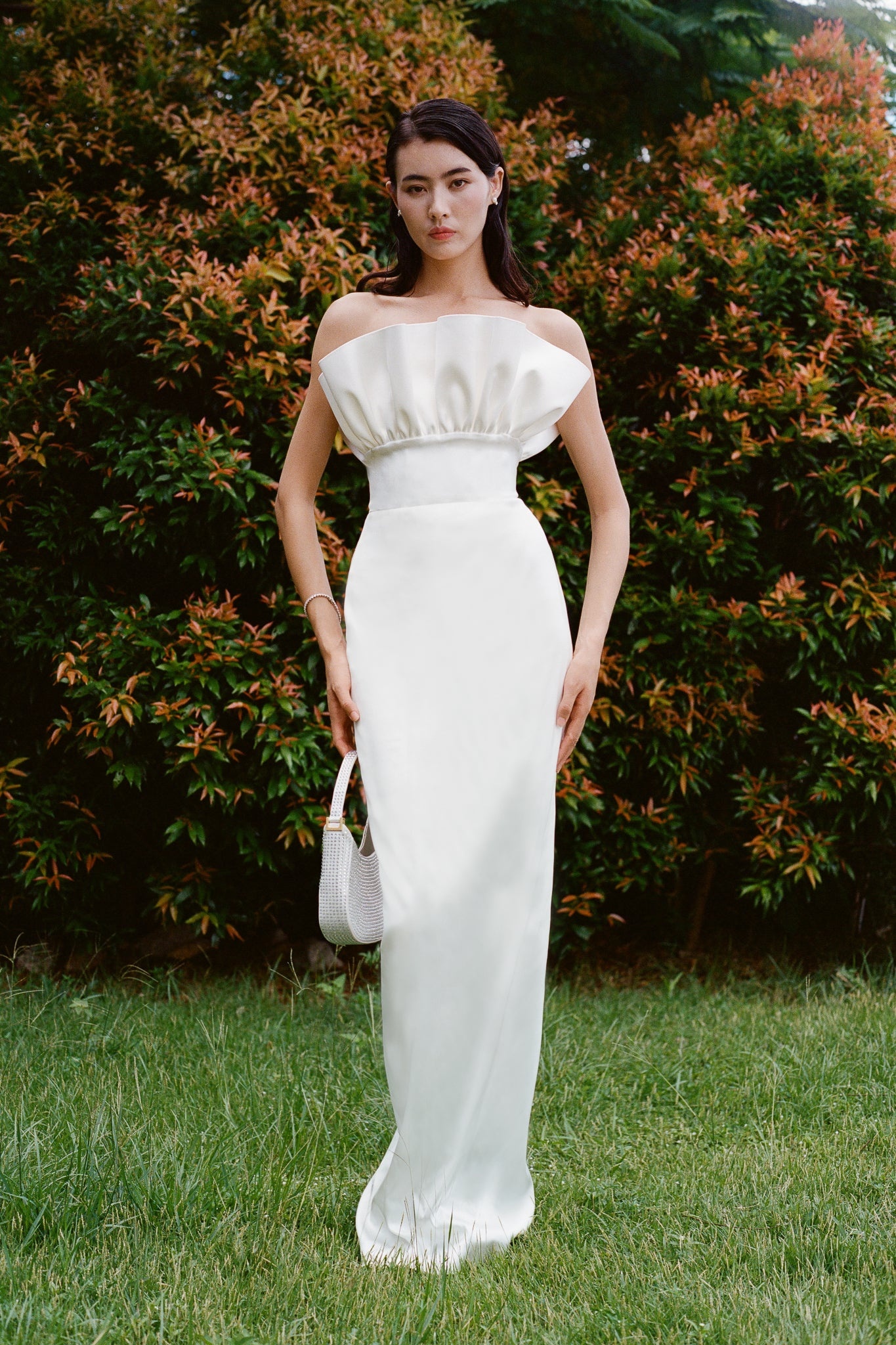 NOAH STRAPLESS SATIN GOWN - 2