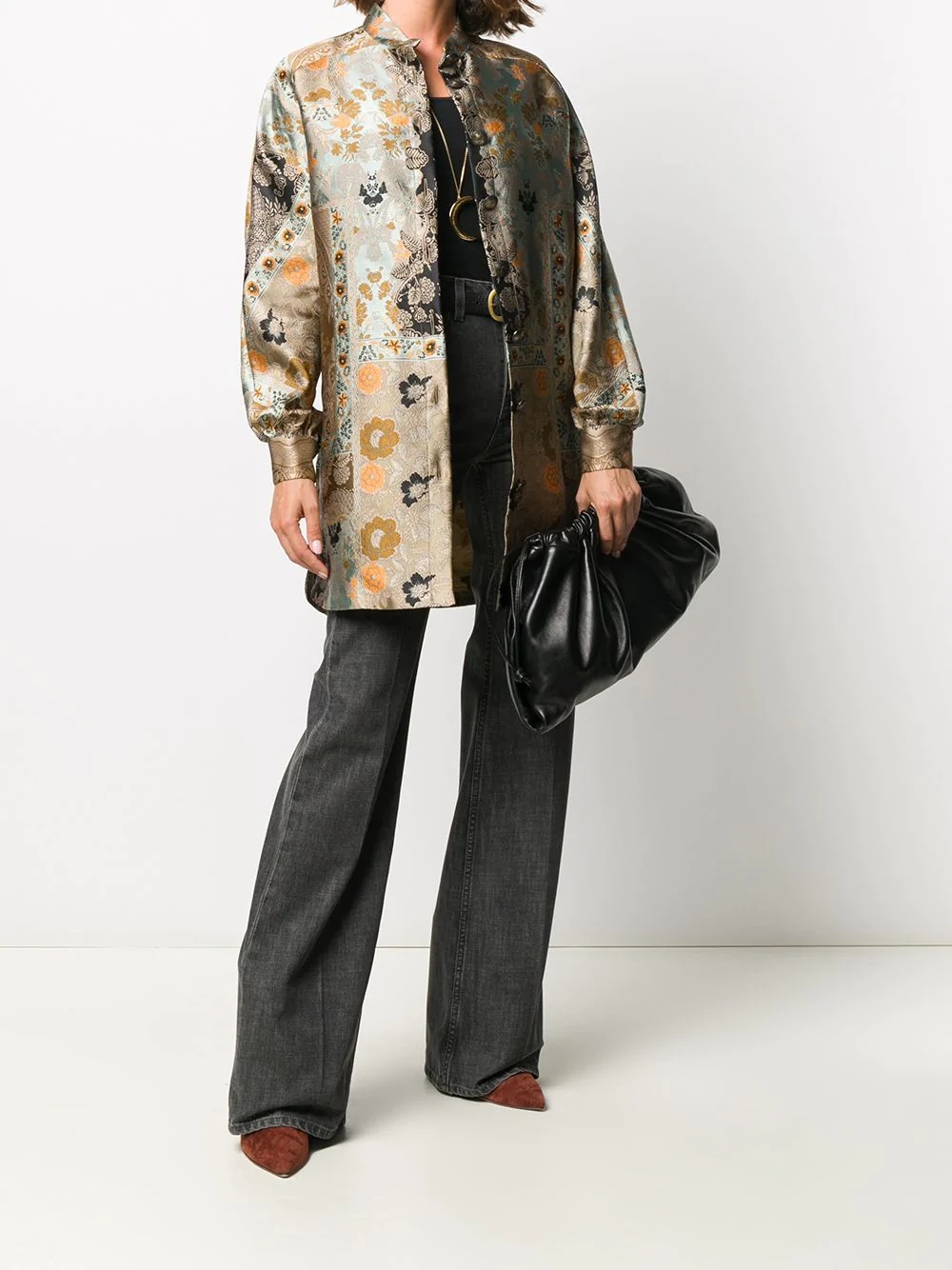 printed blouson coat - 2