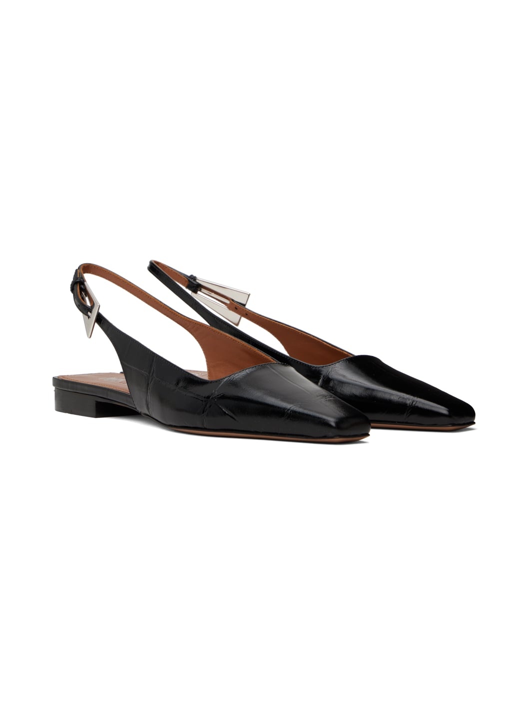Burgundy Bettina Slingback Ballerina Flats - 4