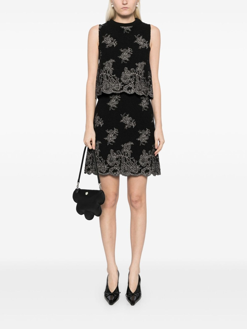 GIAMBATTISTA VALLI floral-embroidered tank top outlook