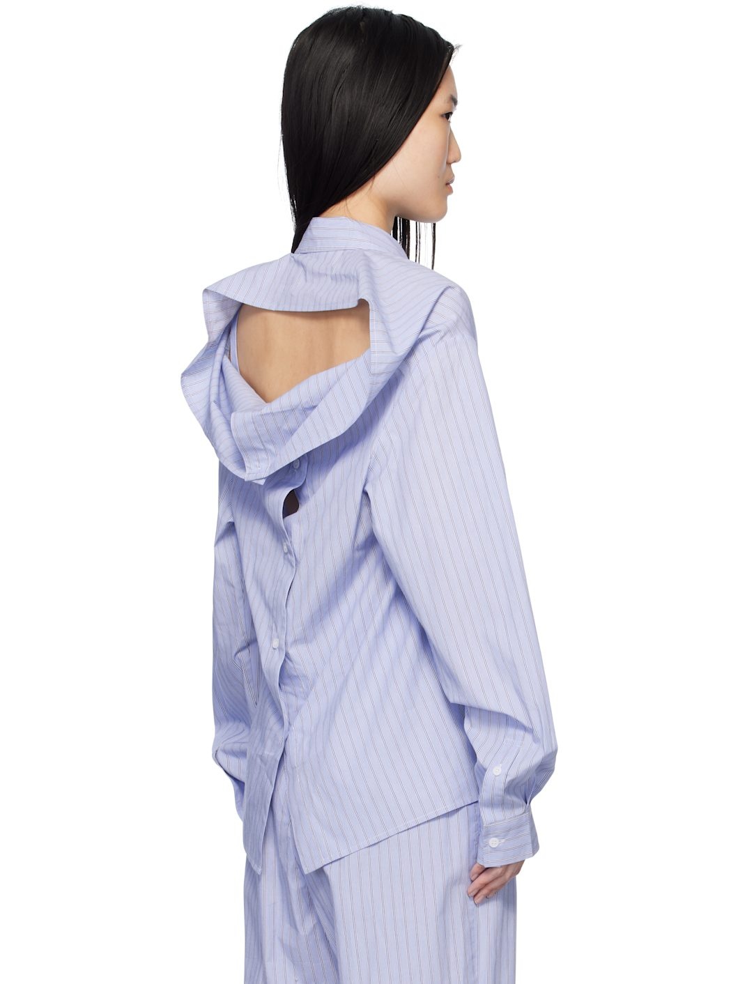 Blue Stripe Square Shape Shirt - 3
