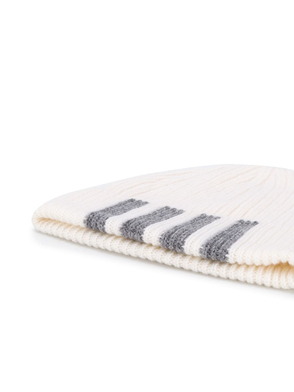 stripe detail ribbed hat - 2