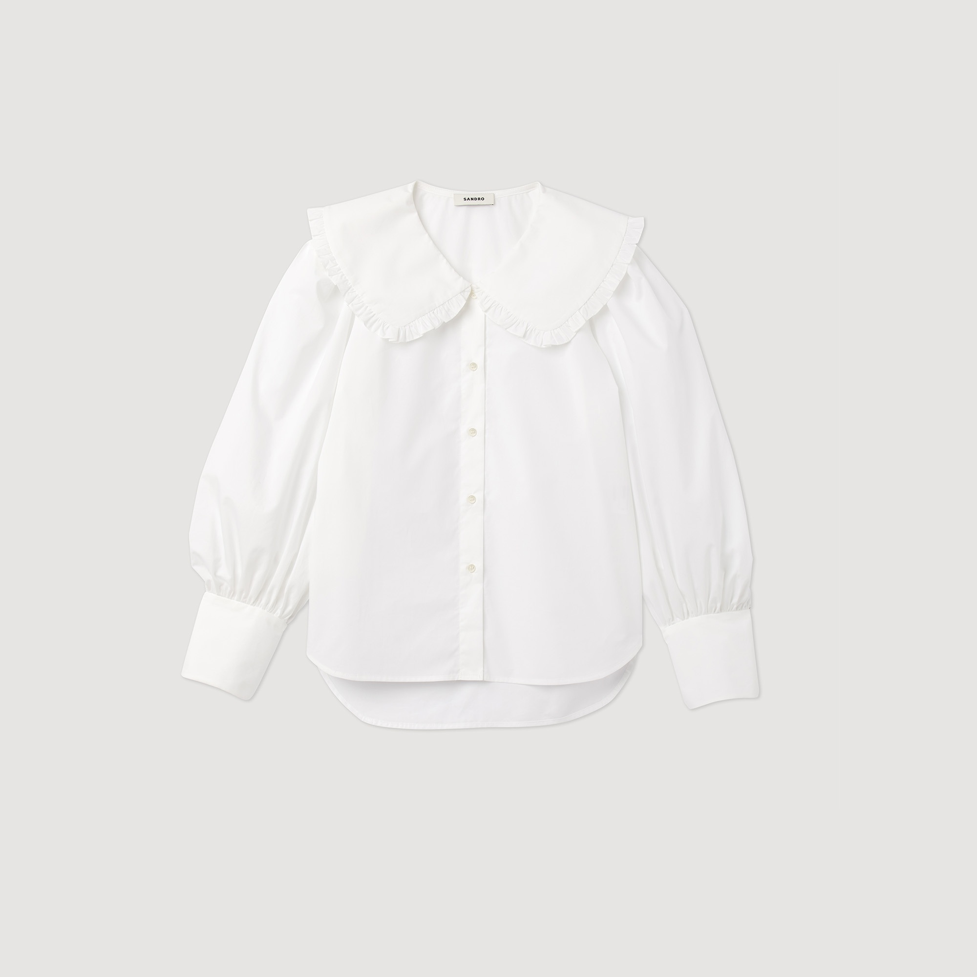 Poplin shirt with Peter Pan collar - 1
