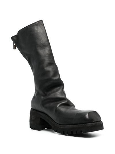 Guidi rear zip-fastening leather boots outlook