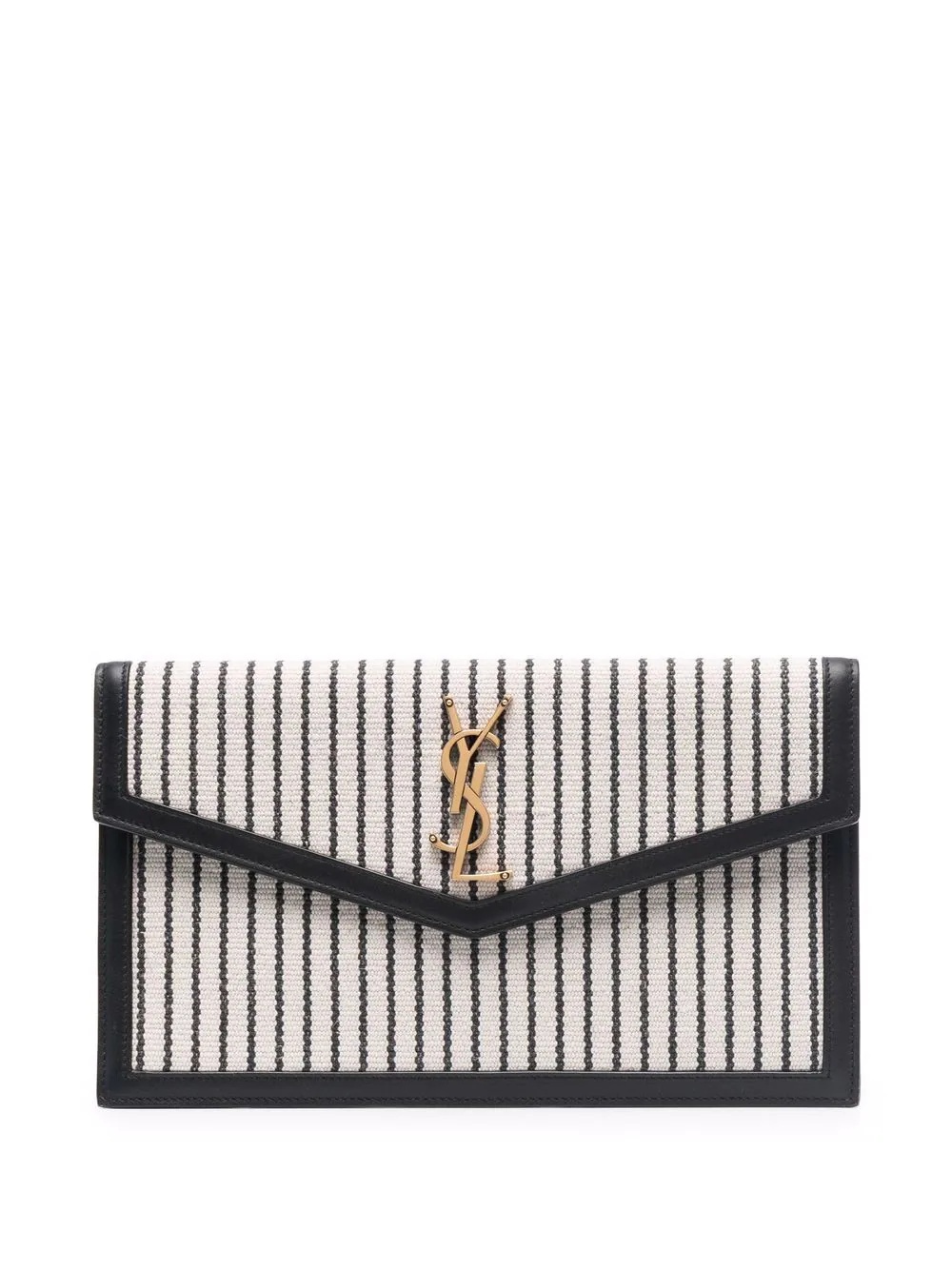 Uptown striped envelope clutch bag - 1