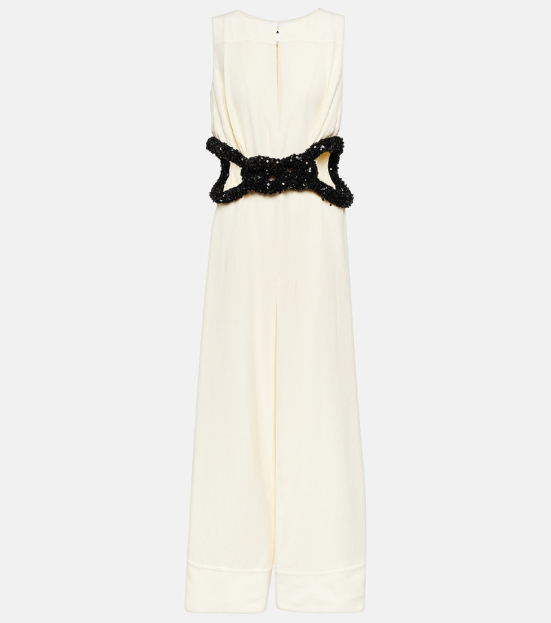 Knotted cutout crêpe gown 1