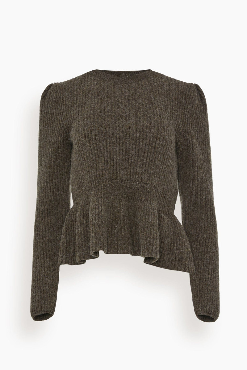 Peplum Sweater in Eagle 1