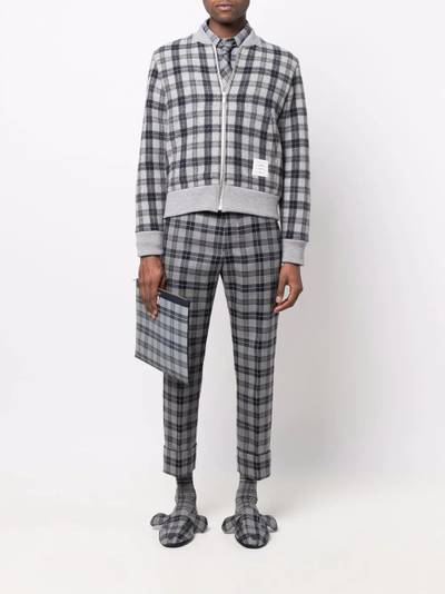 Thom Browne checked wool bomber jacket outlook