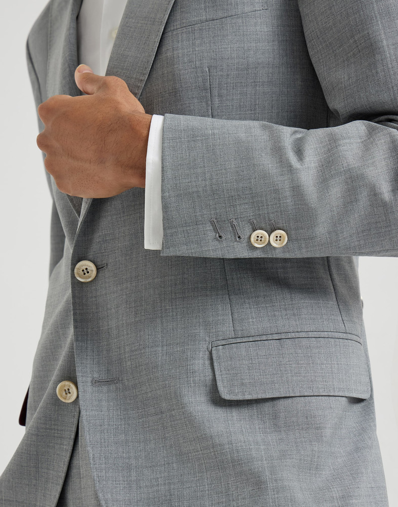 Virgin wool fresco deconstructed blazer with peak lapels 4
