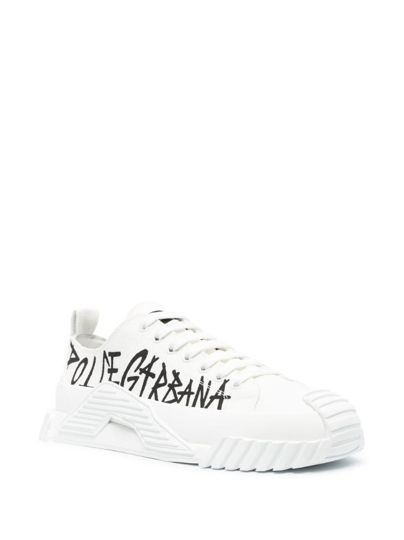 graffiti-print low-top sneakers - 2
