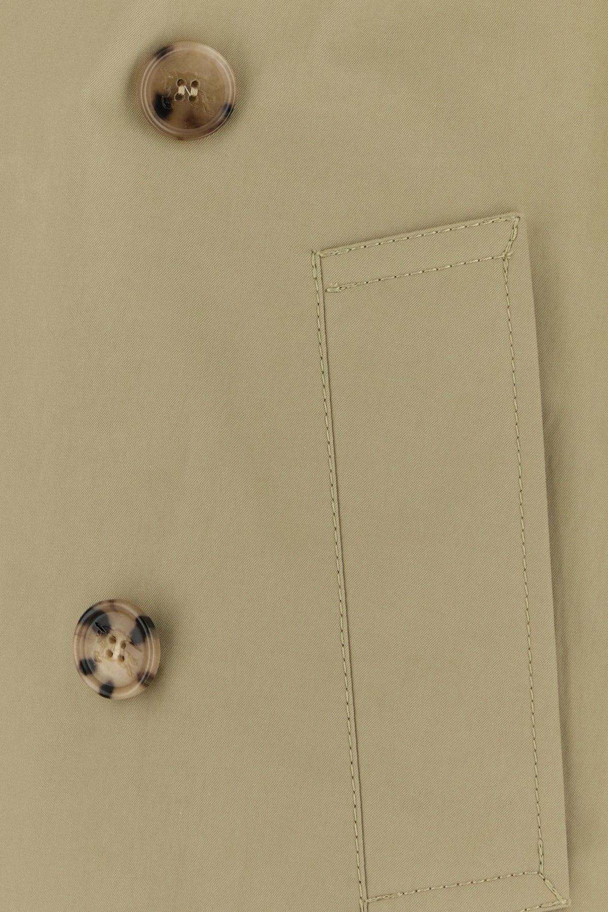 Sage green gabardine trench coat - 5
