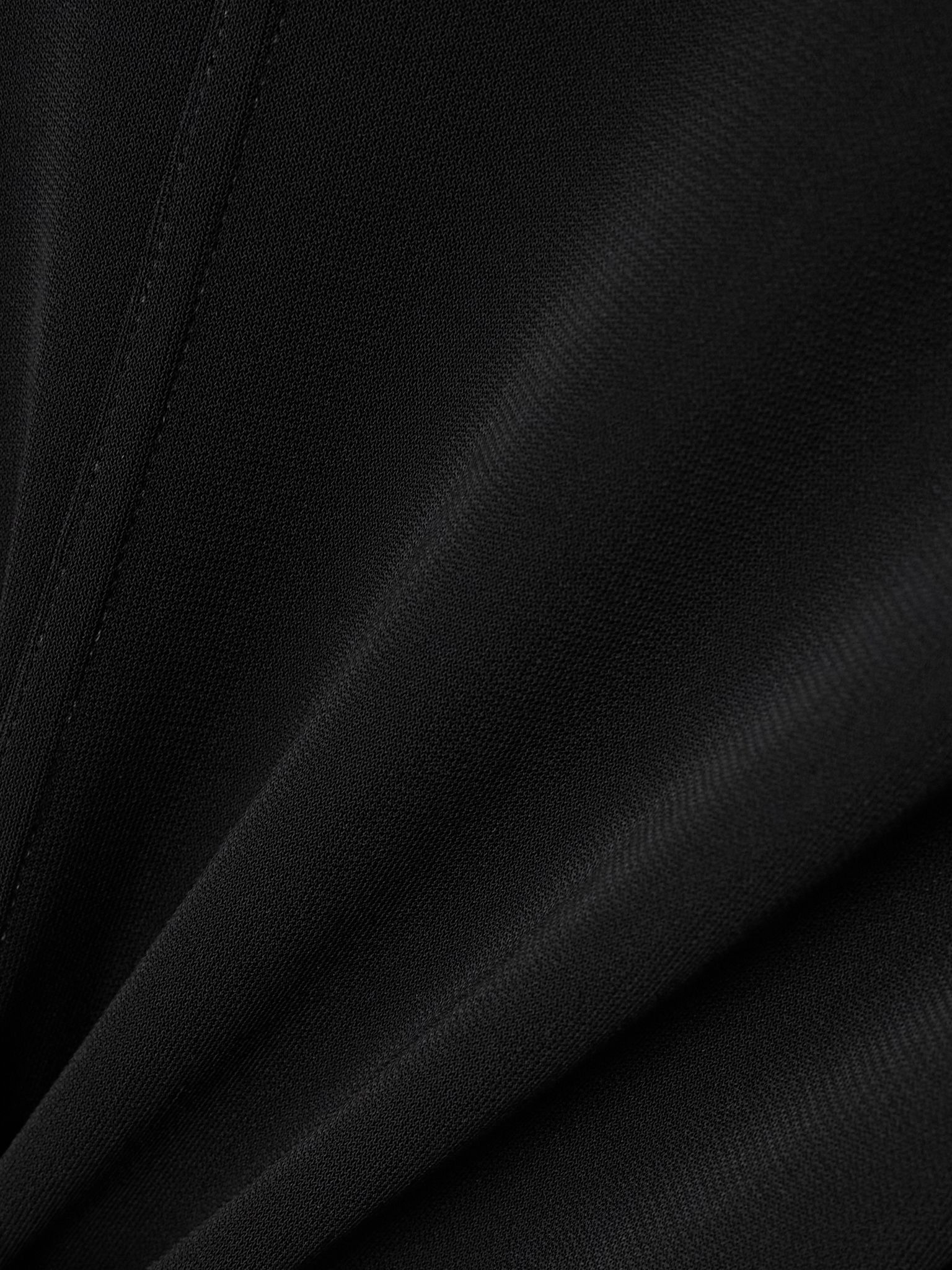Crepe-jersey turtleneck gown Black - 4