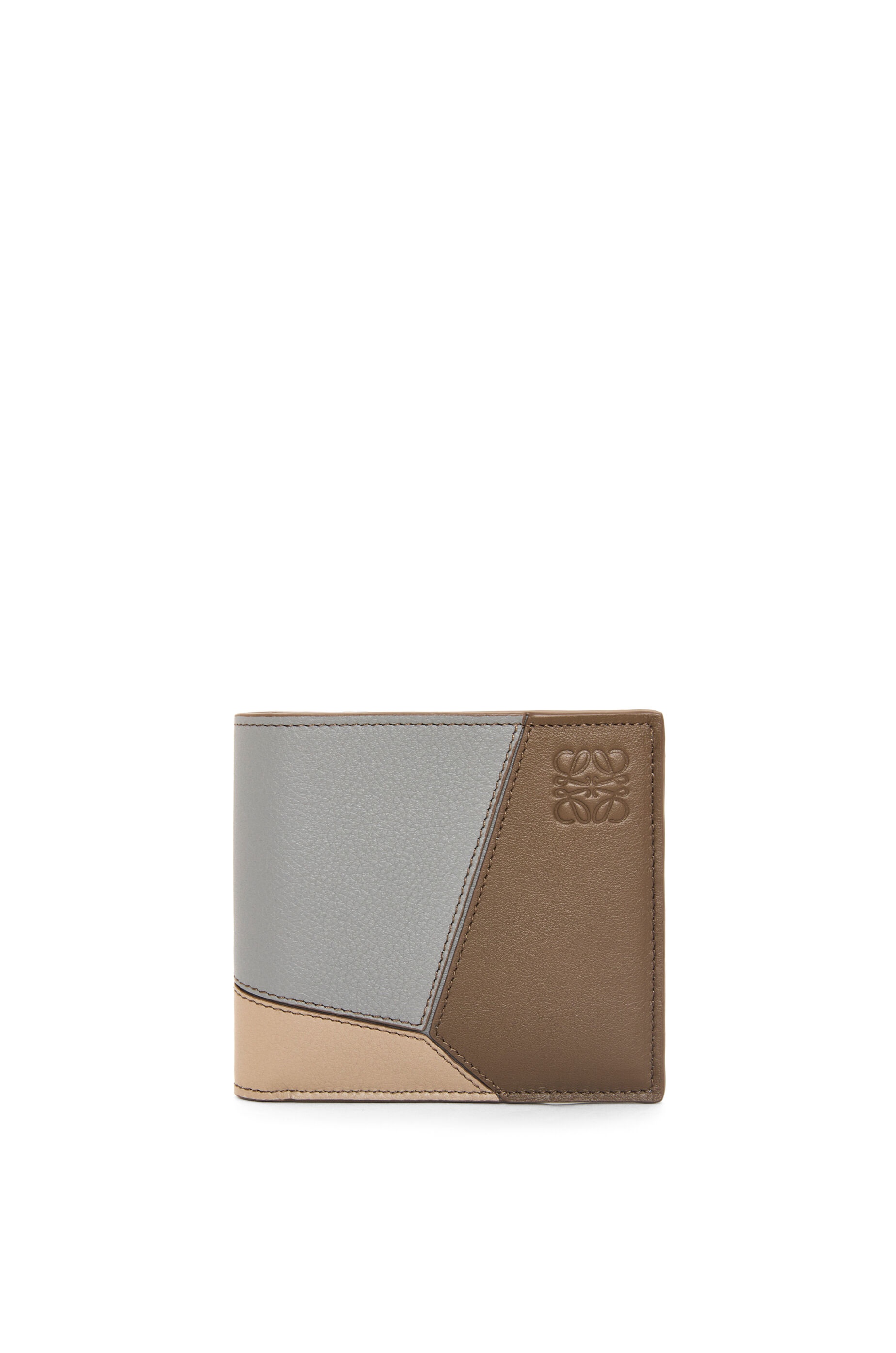 Puzzle bifold wallet in classic calfskin - 1