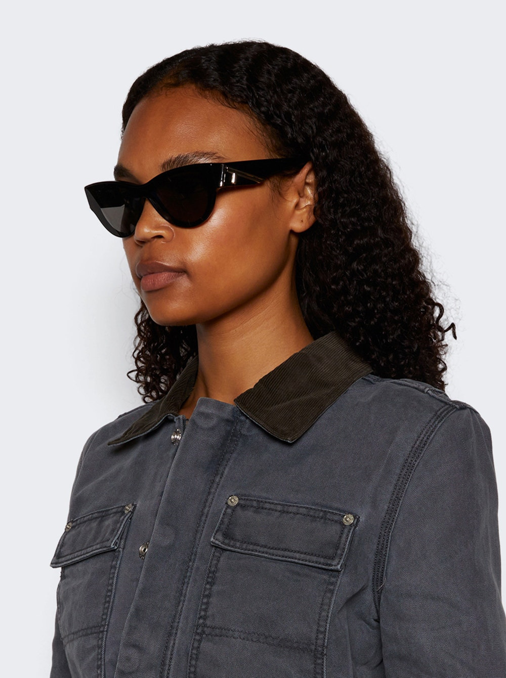 First Cat-eye Sunglasses Shiny Black - 3