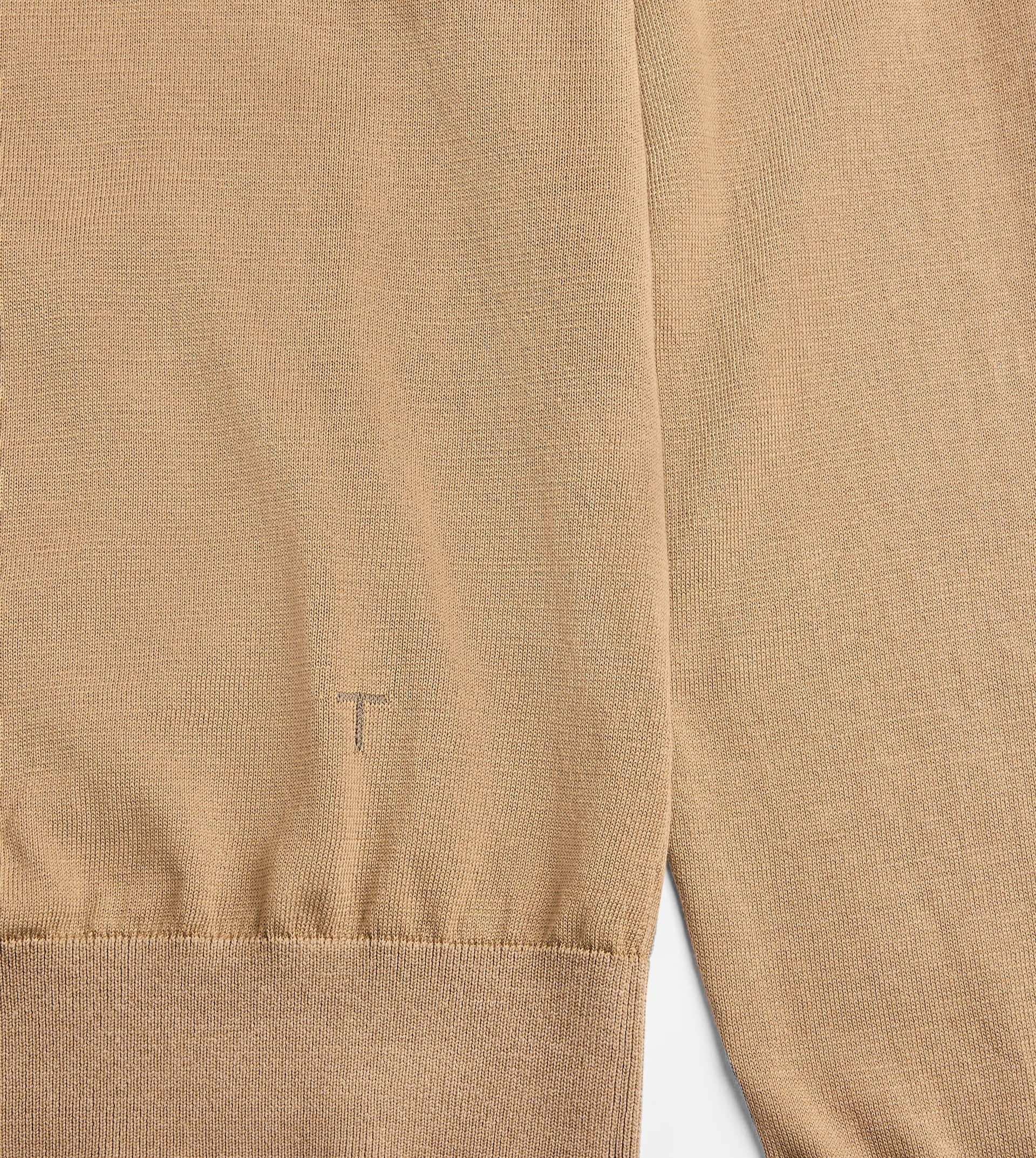 POLO SHIRT IN COTTON KNIT - BEIGE - 2