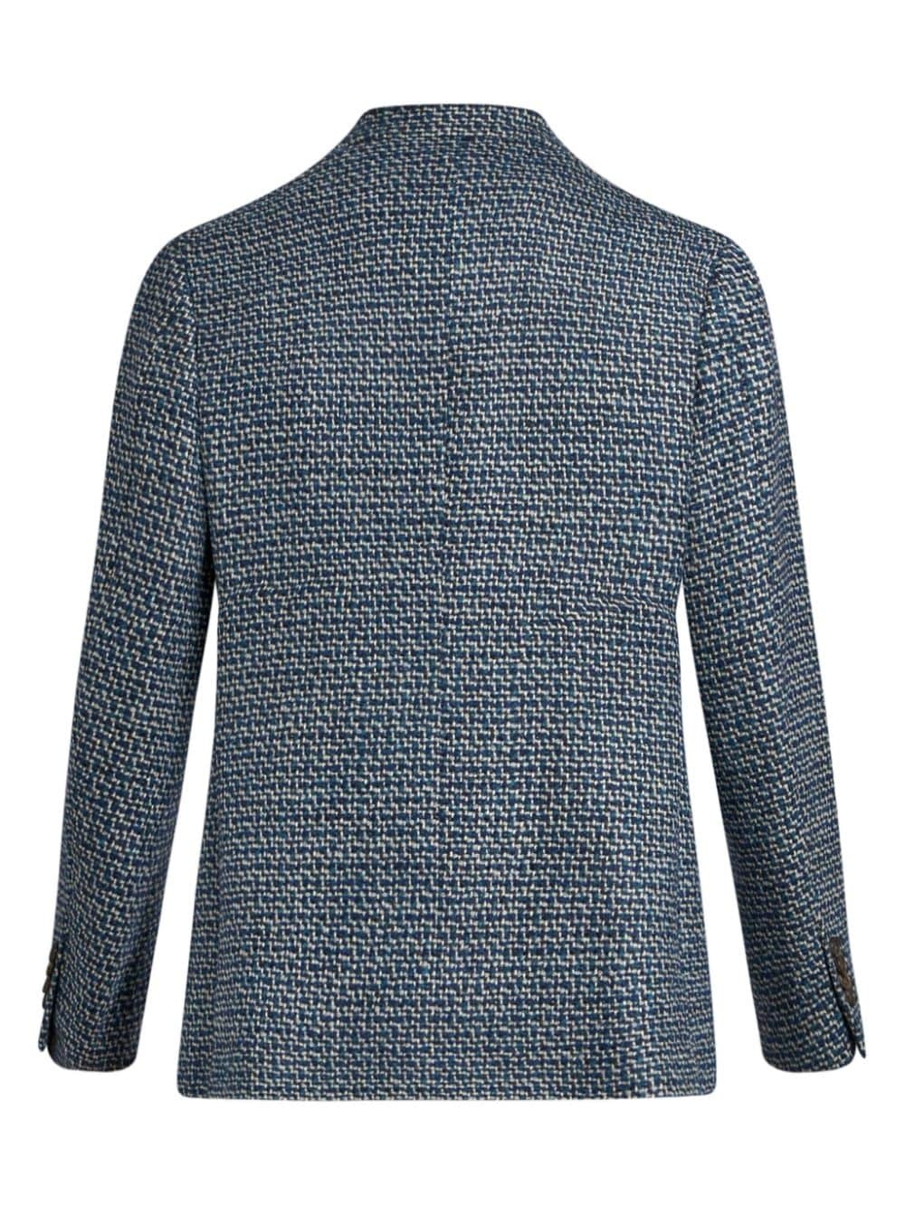 single-breasted wool blazer - 7