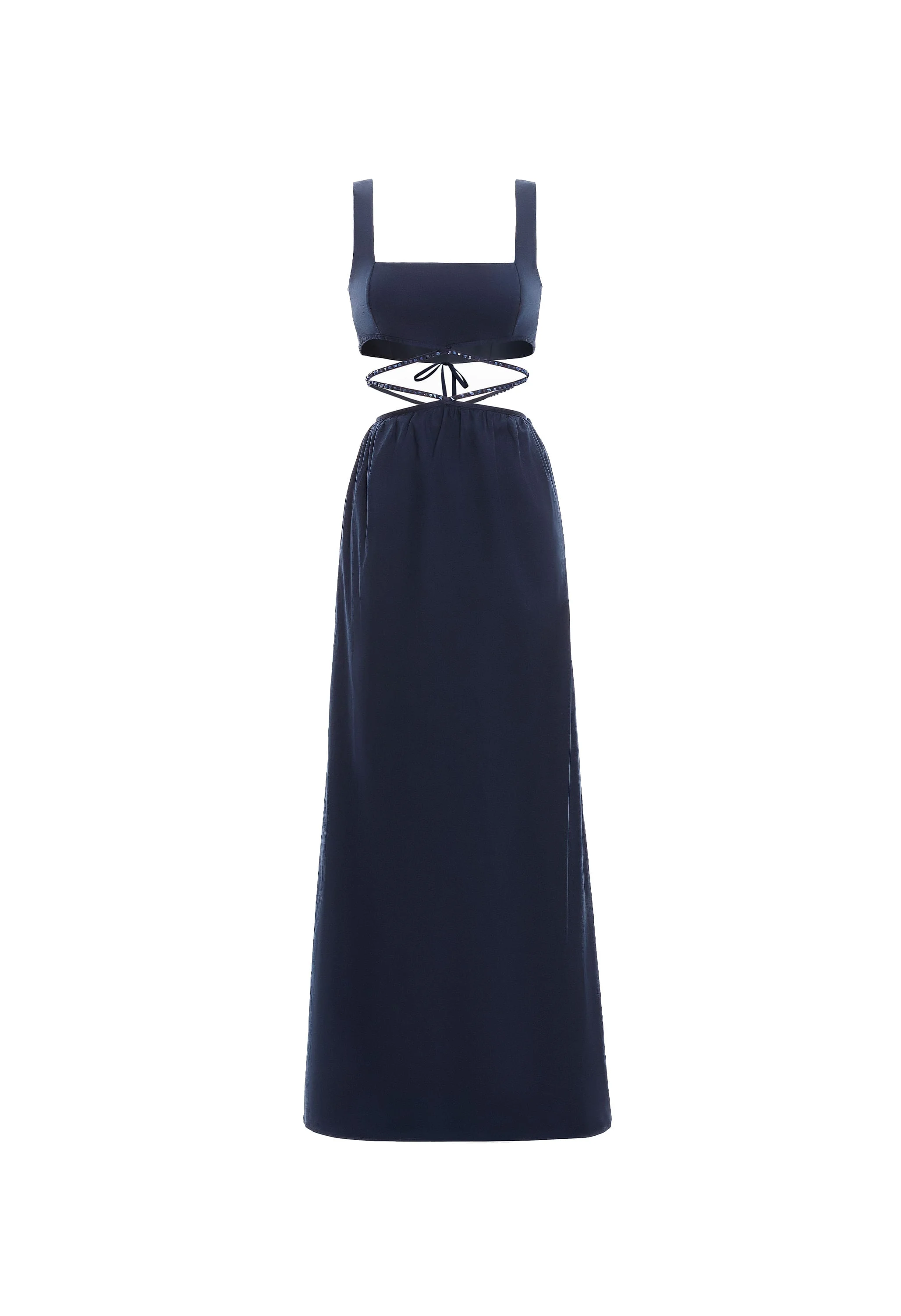 Peonia Herbacea Noche Navy Maxi Dress - 1