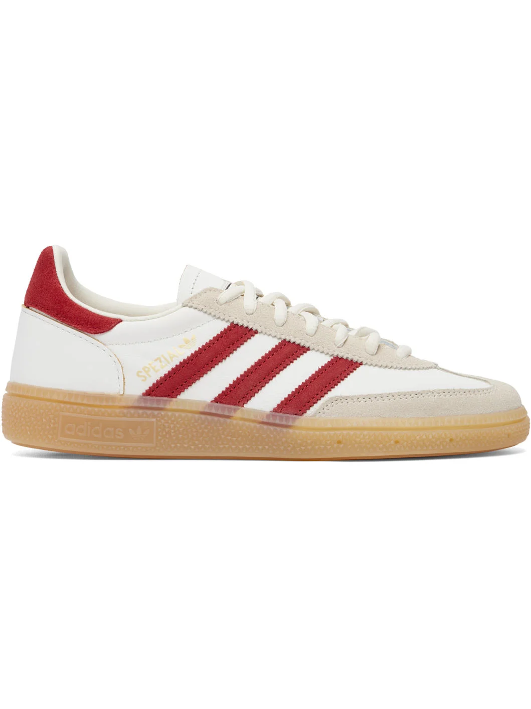 White & Red Handball Spezial Sneakers - 1