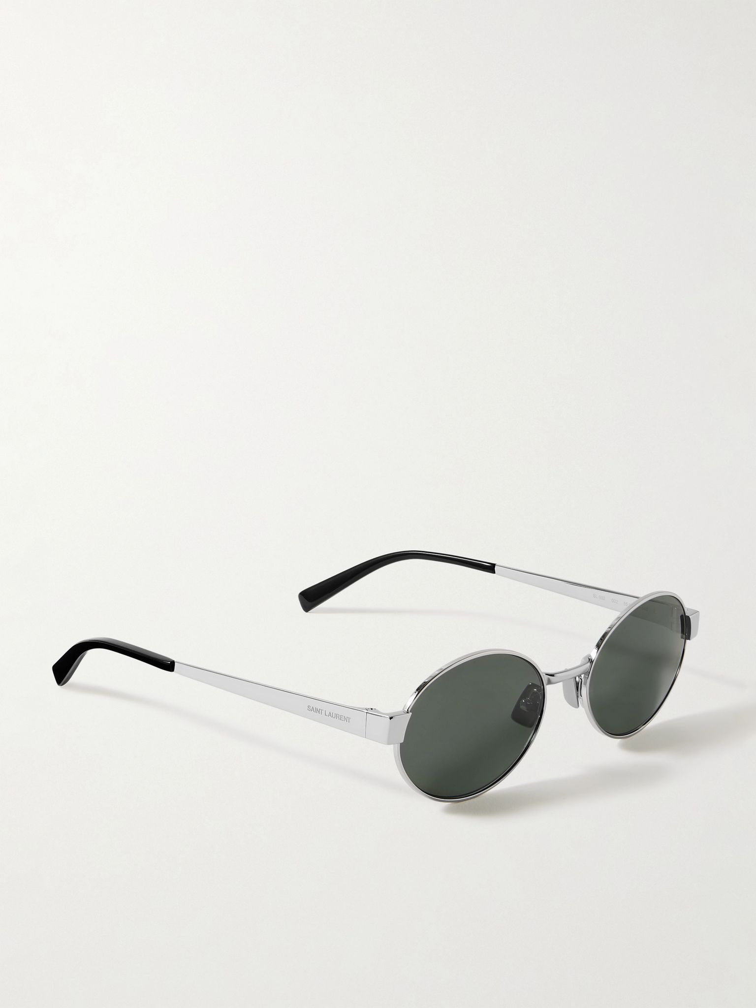 Oval-frame silver-tone sunglasses Silver - 3
