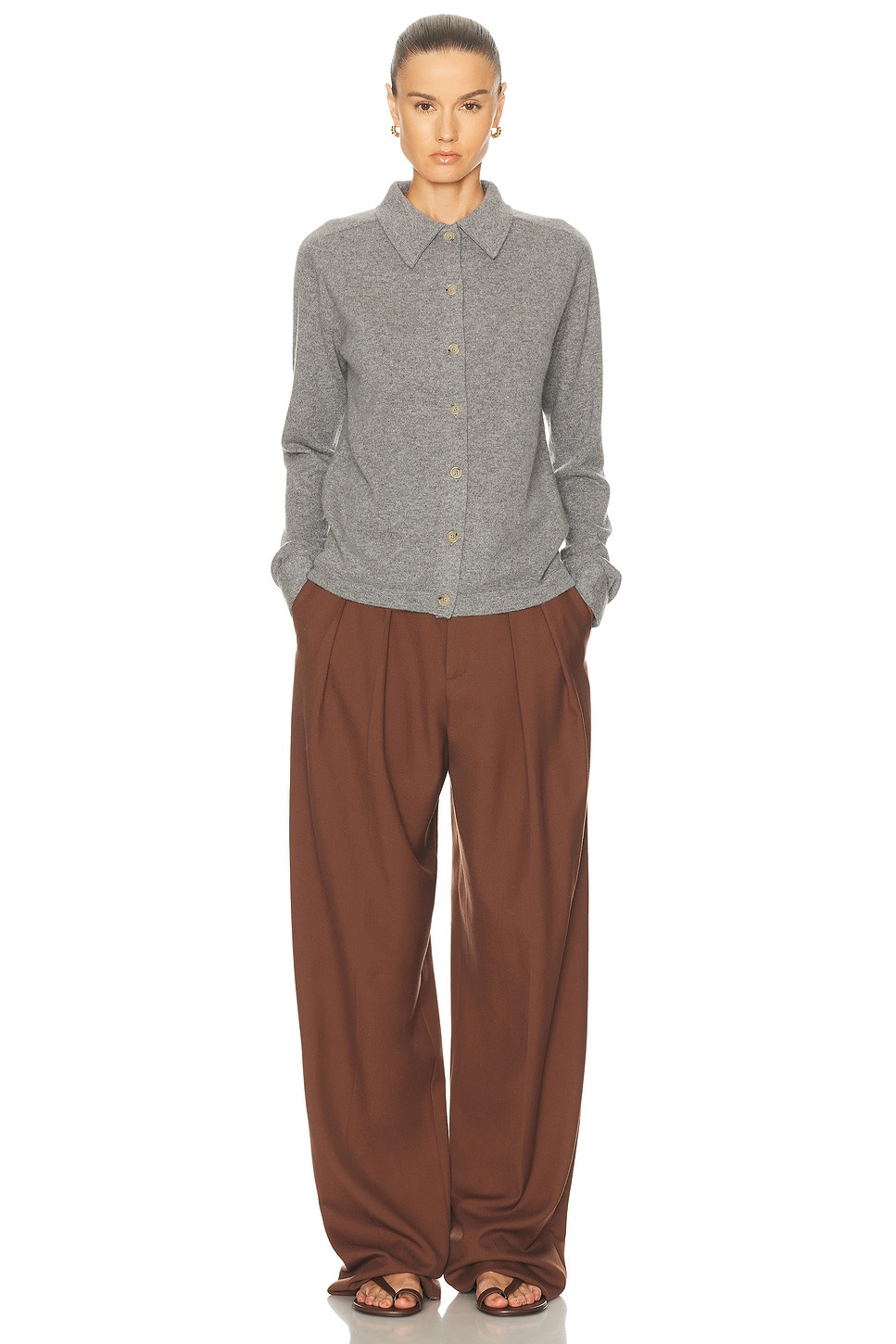 Raglan Sleeve Cashmere Cardigan - 4