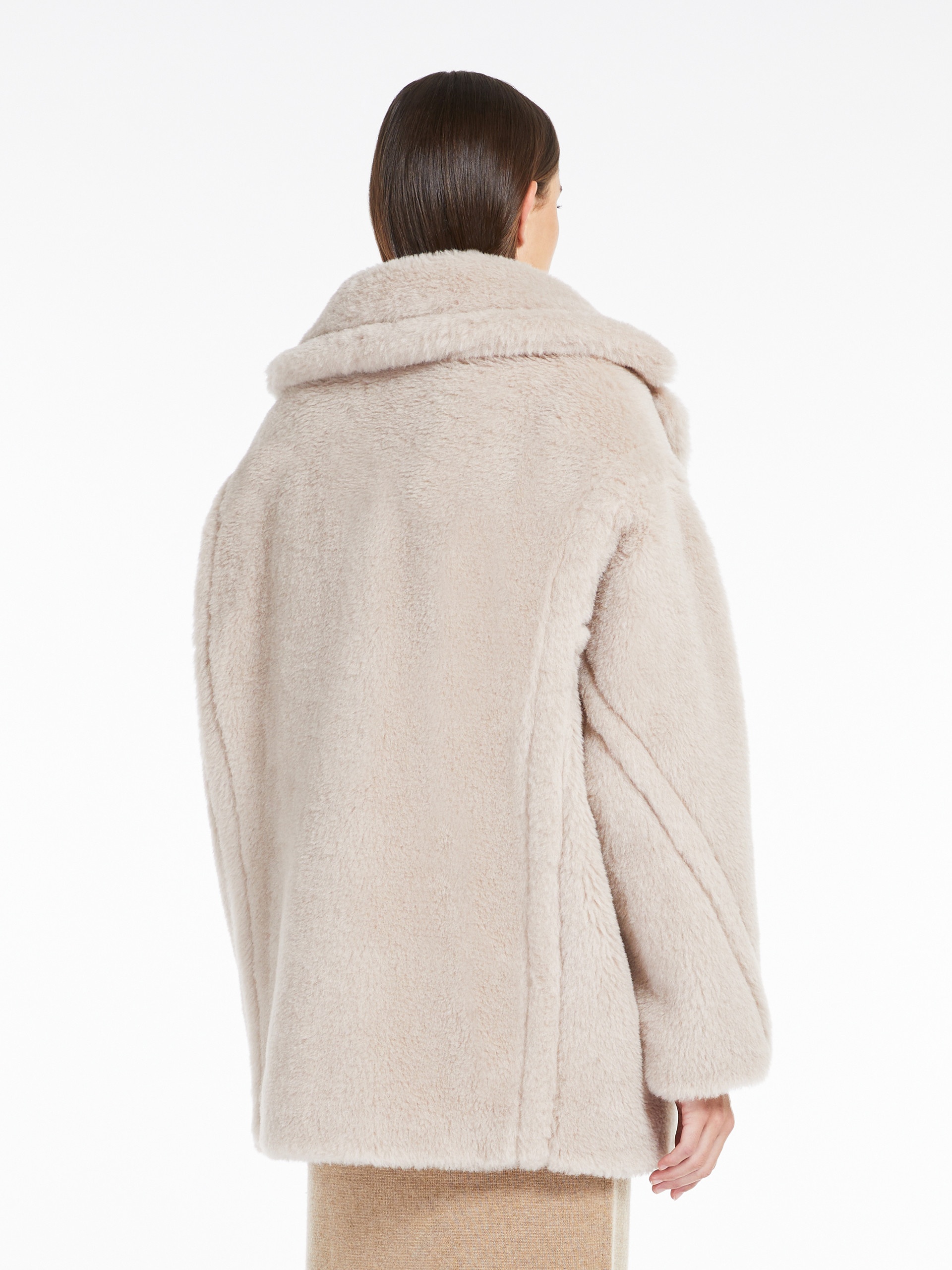 OLGA Short Teddy Bear Icon Coat in alpaca and wool - 4