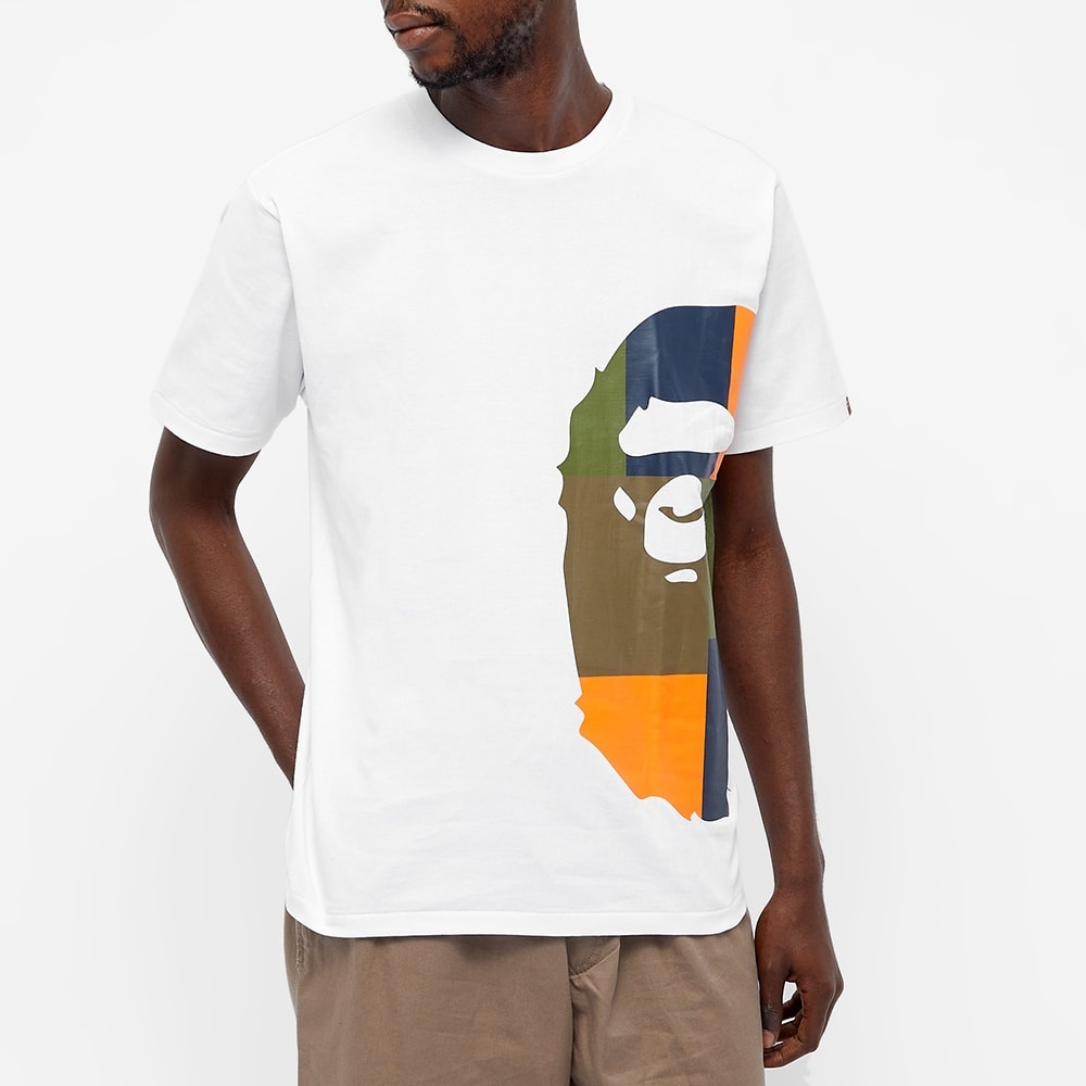 A Bathing Ape Color Block Side Big Ape Head Tee - 3