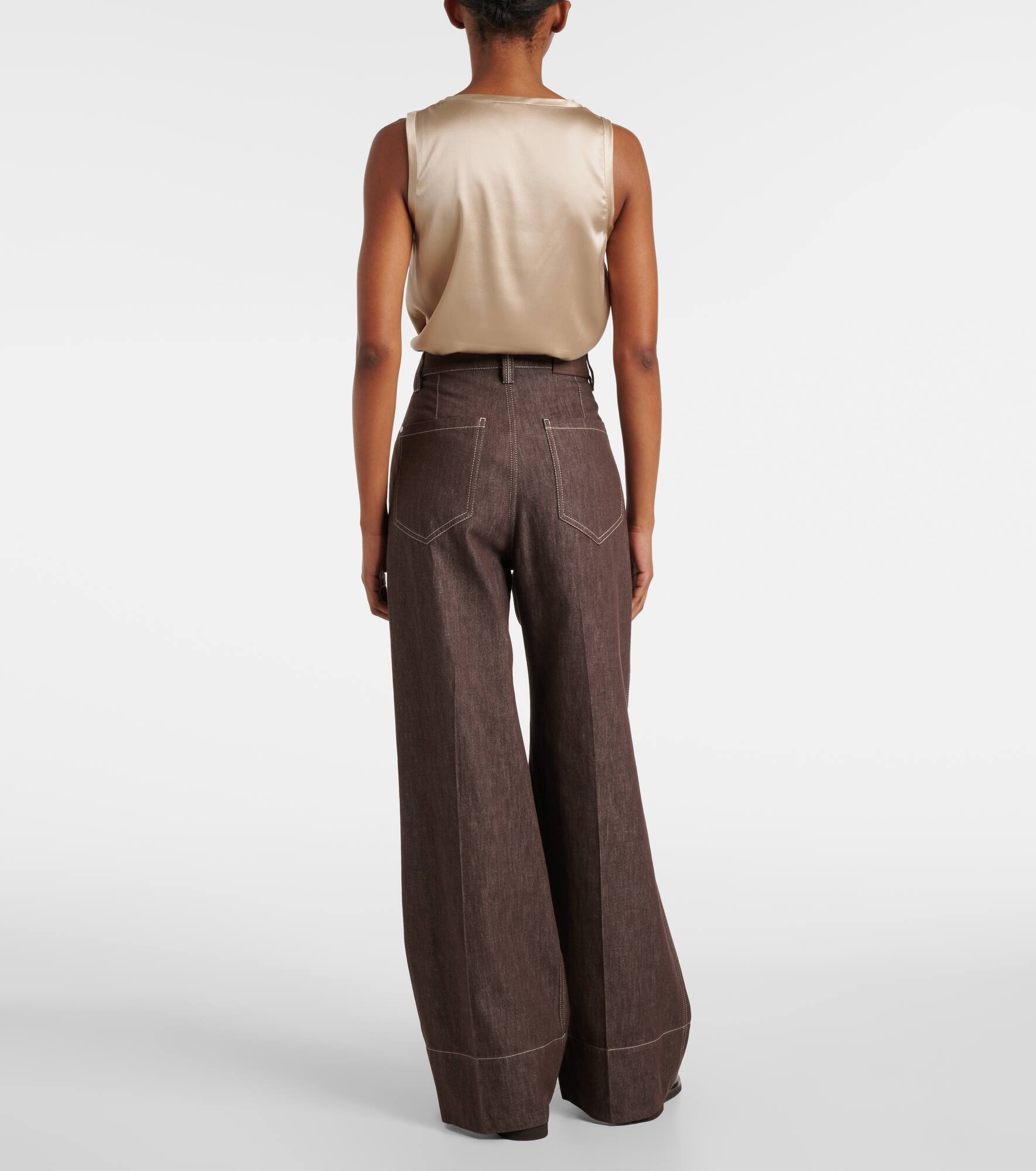 Mid-rise wide-leg jeans - 3