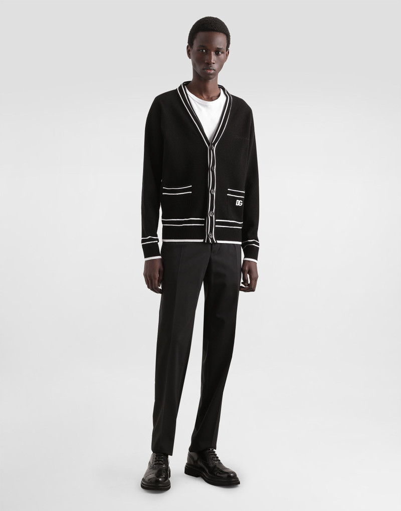 Dolce & Gabbana Oversized cotton piqué cardigan with buttons outlook
