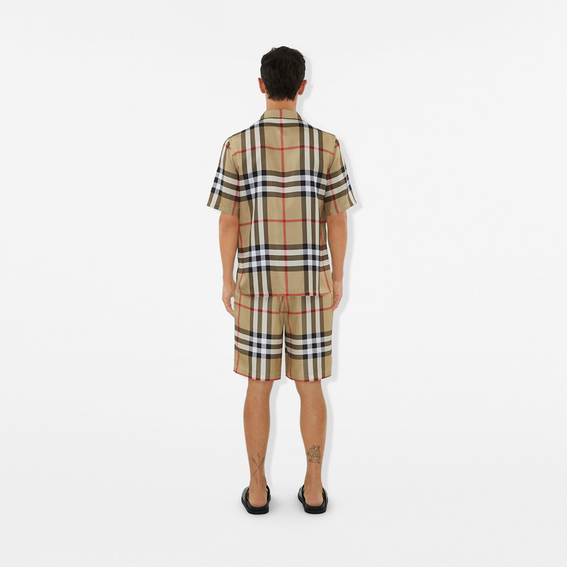 Check Silk Shorts 4
