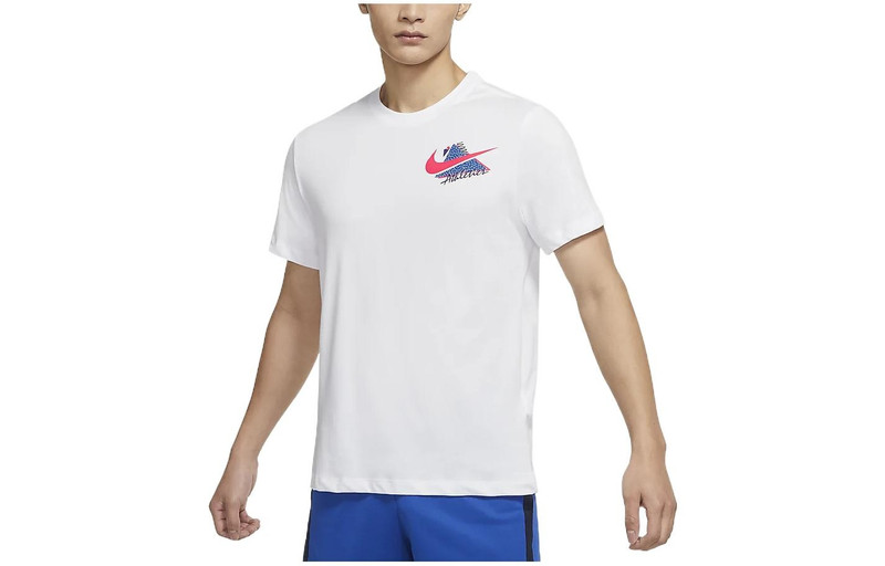 Nike Men's Nike Back Alphabet Logo Round Neck Short Sleeve White T-Shirt DM6260-100 outlook