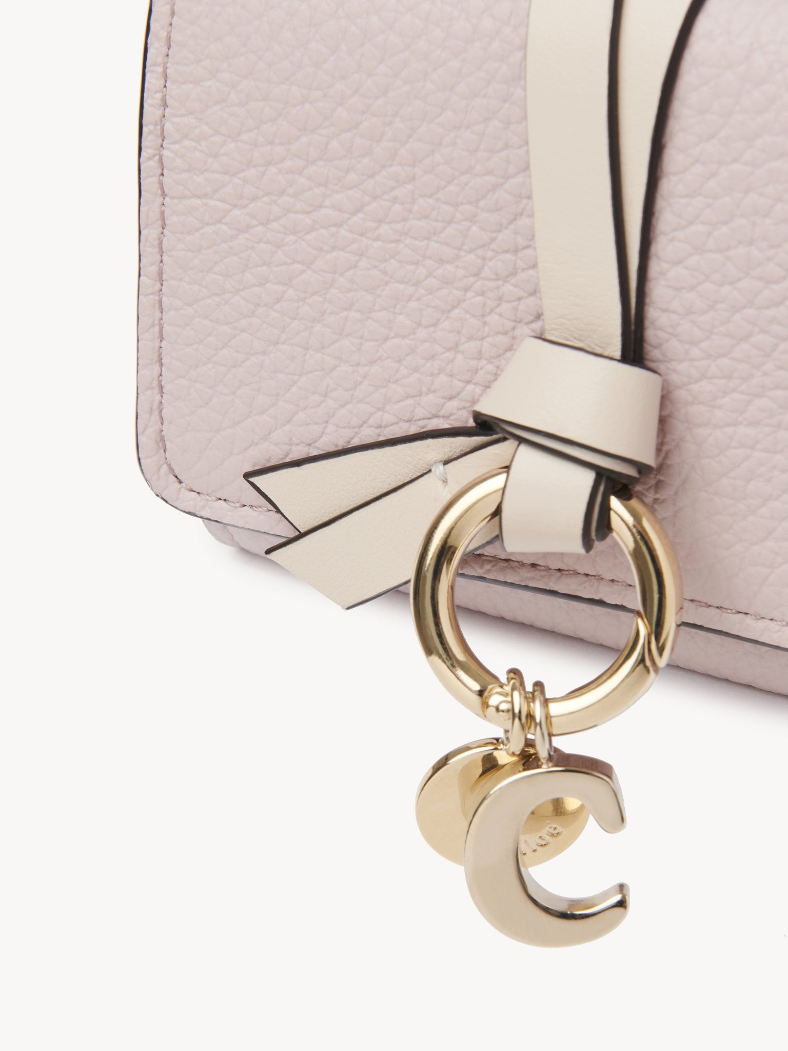 MINI ALPHABET TRI-FOLD IN GRAINED LEATHER - 5