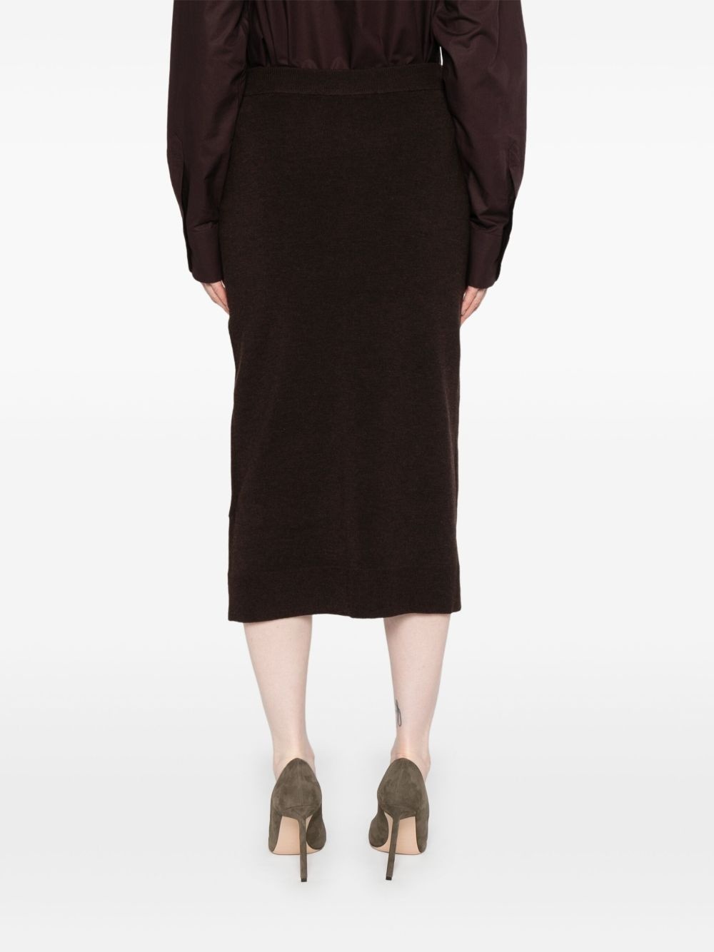 button-detail midi skirt - 4