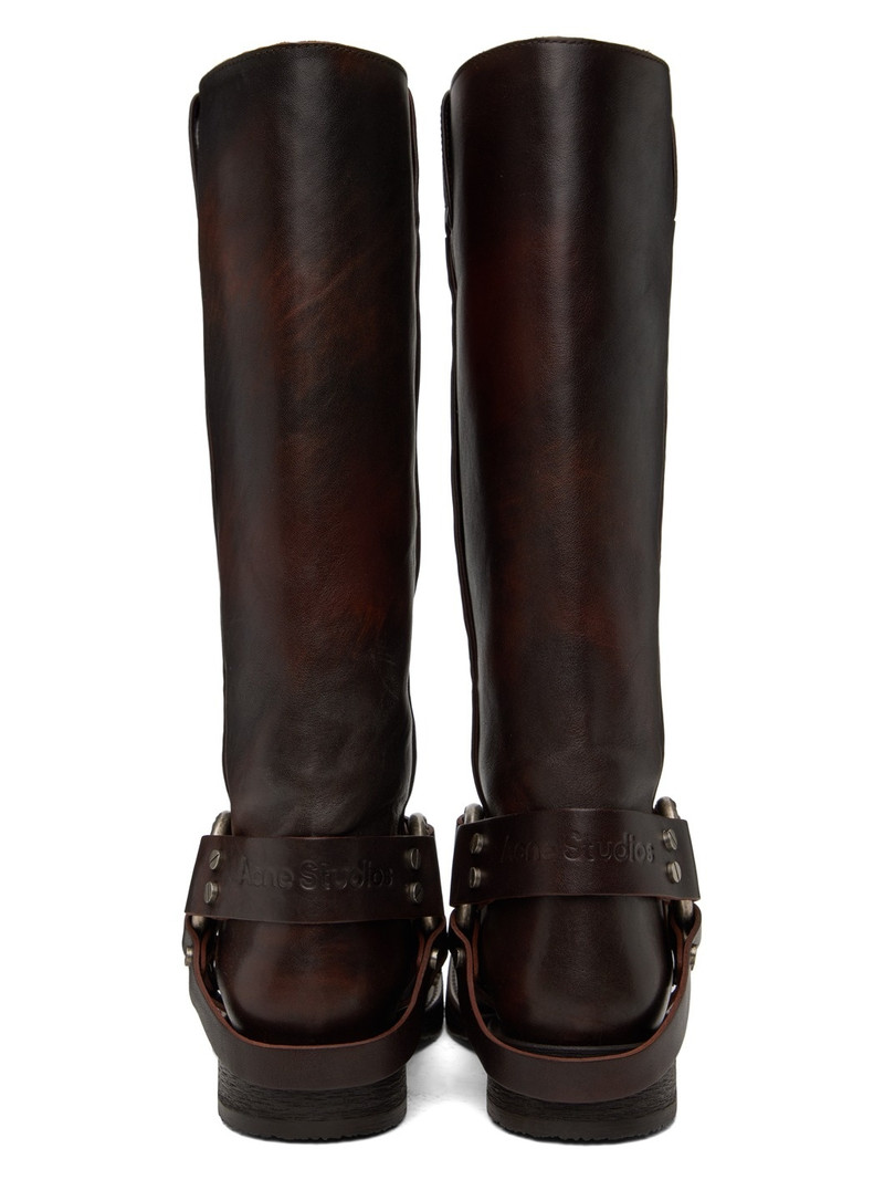 SSENSE Exclusive Brown Stirrup High Boots 2