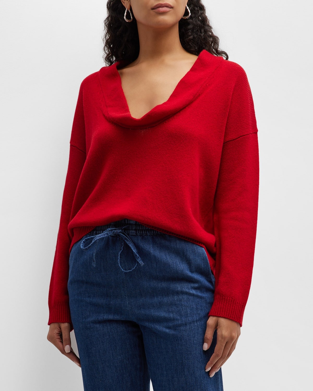 Cowl-Neck Cashmere Sweater - 4