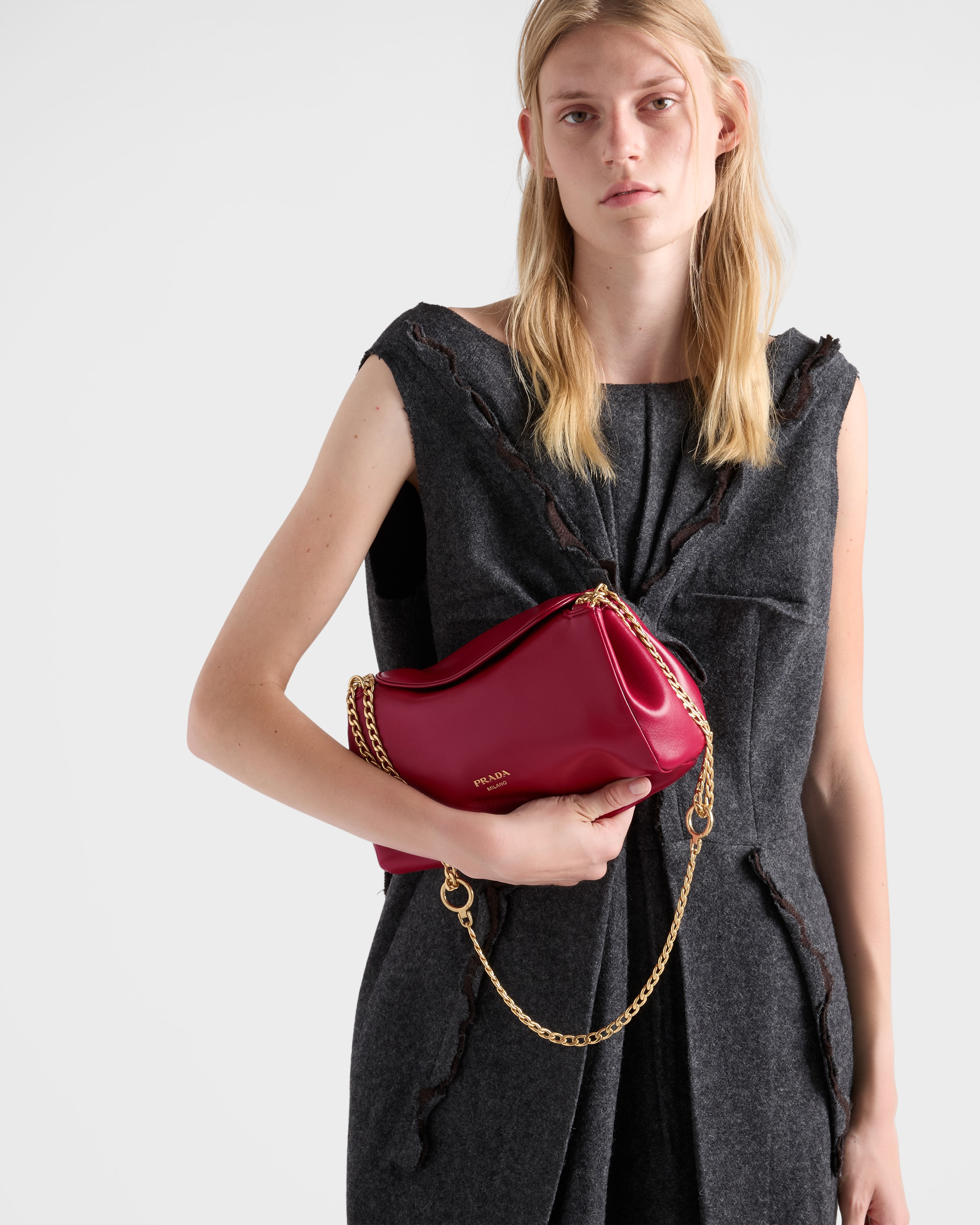 Small Prada Tumulte nappa leather bag - 9
