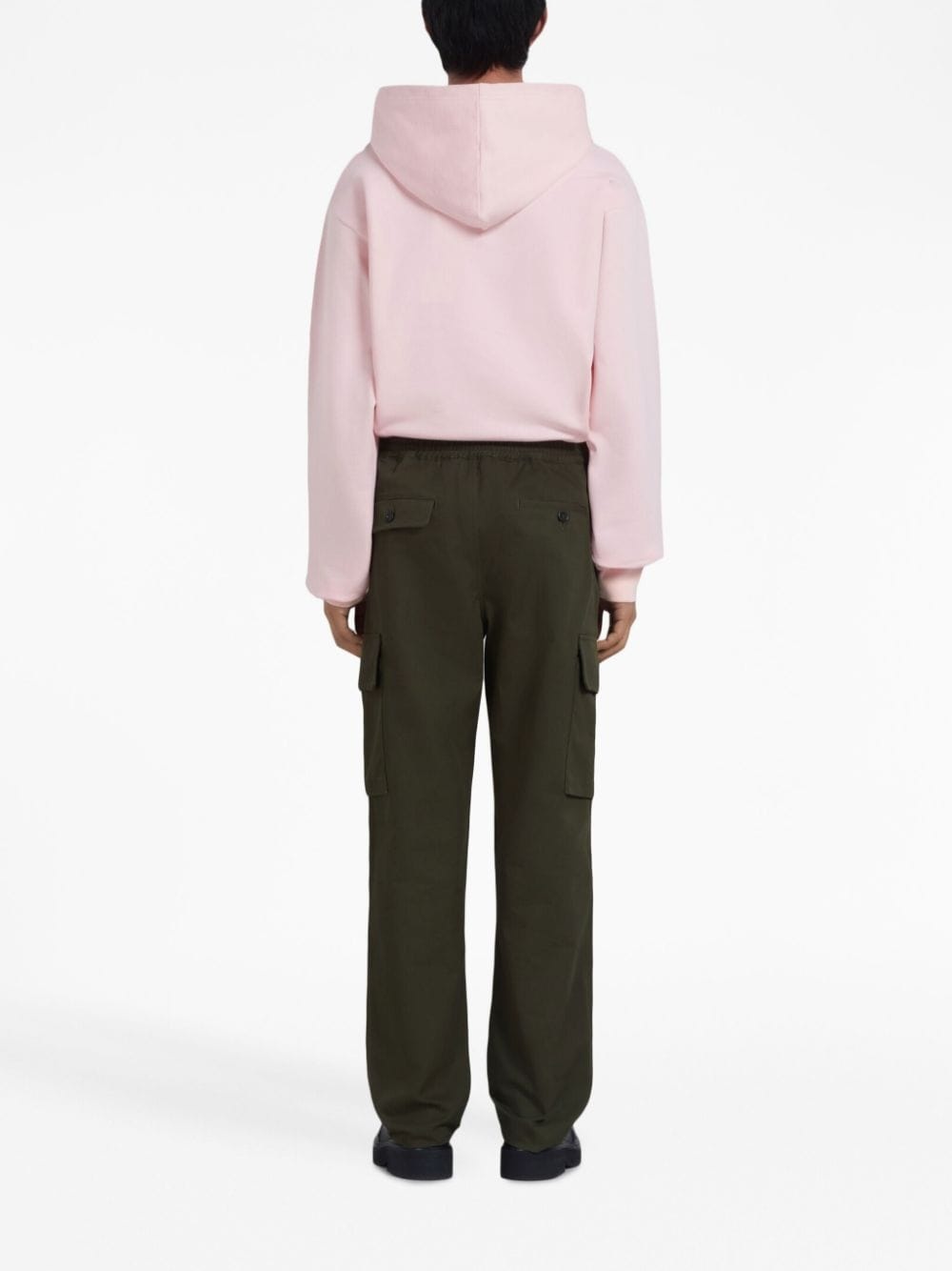 straight-leg cotton cargo trousers - 4