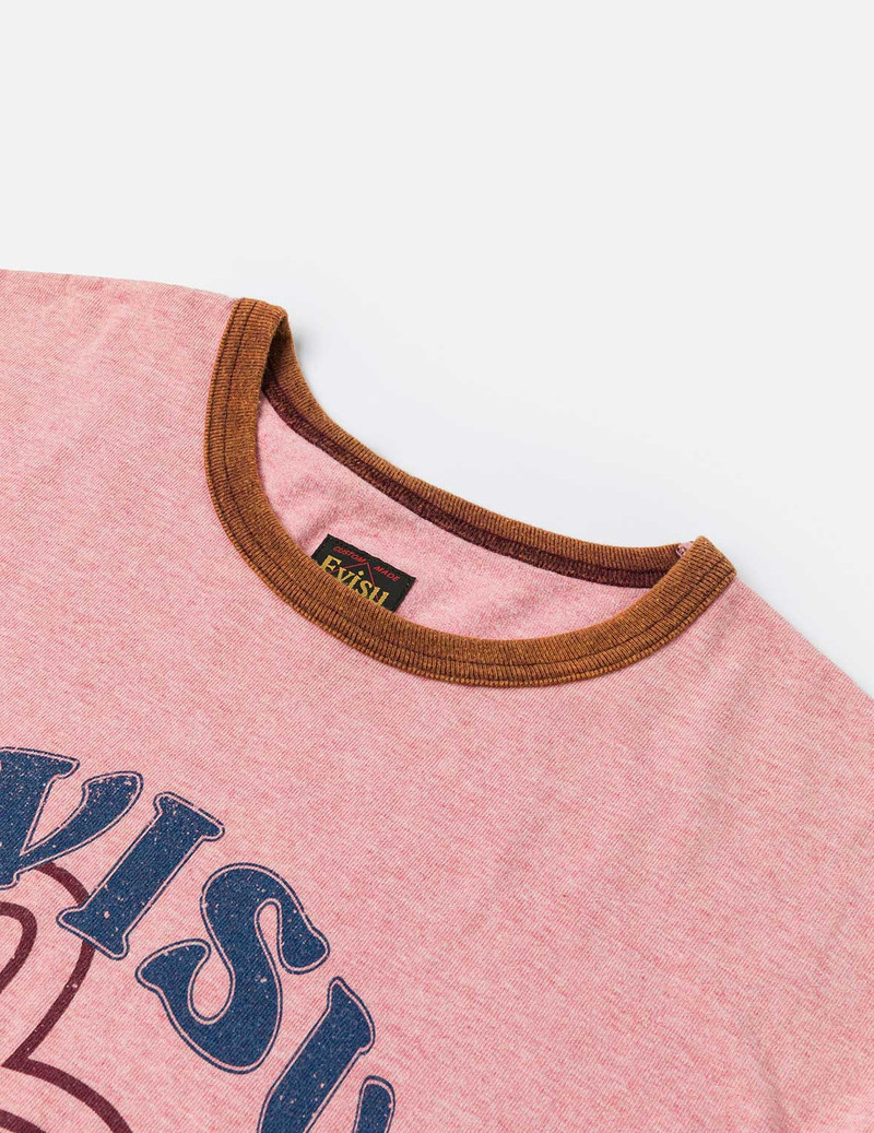 Washed Seagull and Logo Print Regular Fit Ringer T-shirt 5