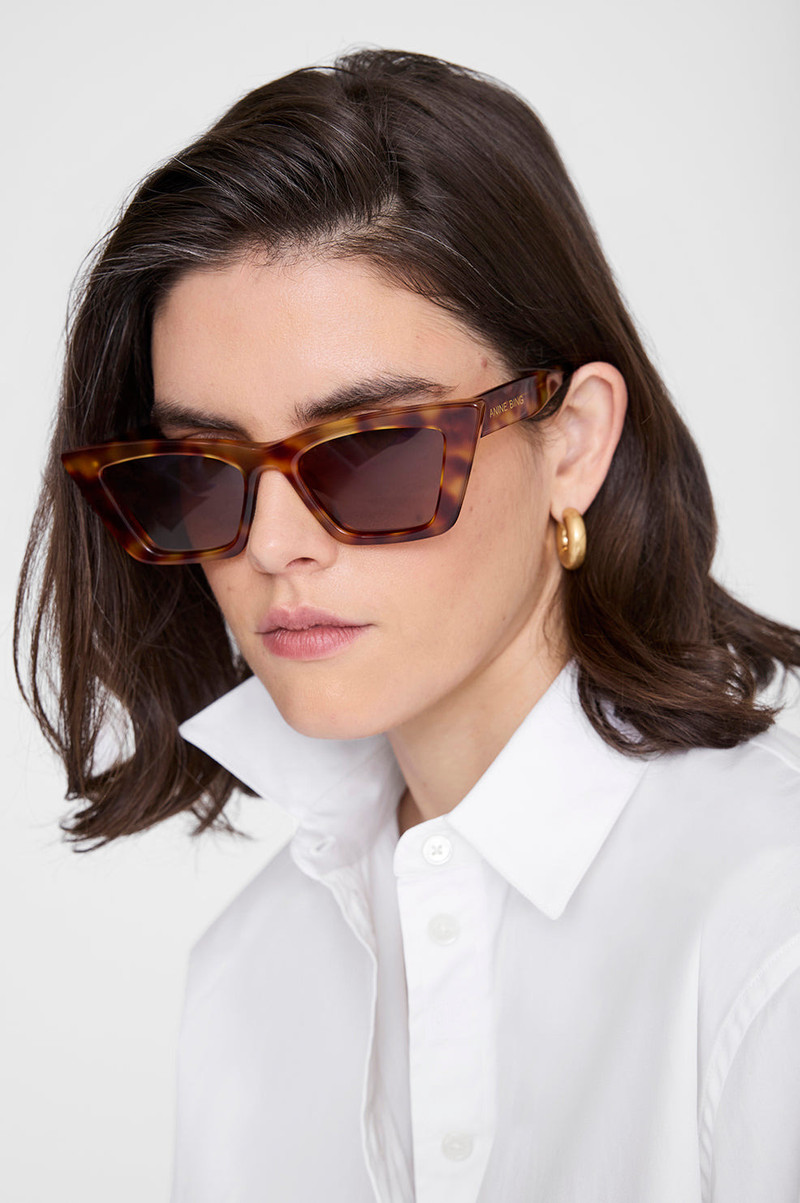 ANINE BING Lille Sunglasses - Tortoise outlook