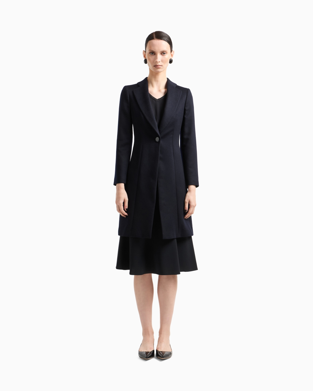 Pure cashmere single-breasted coat - 4