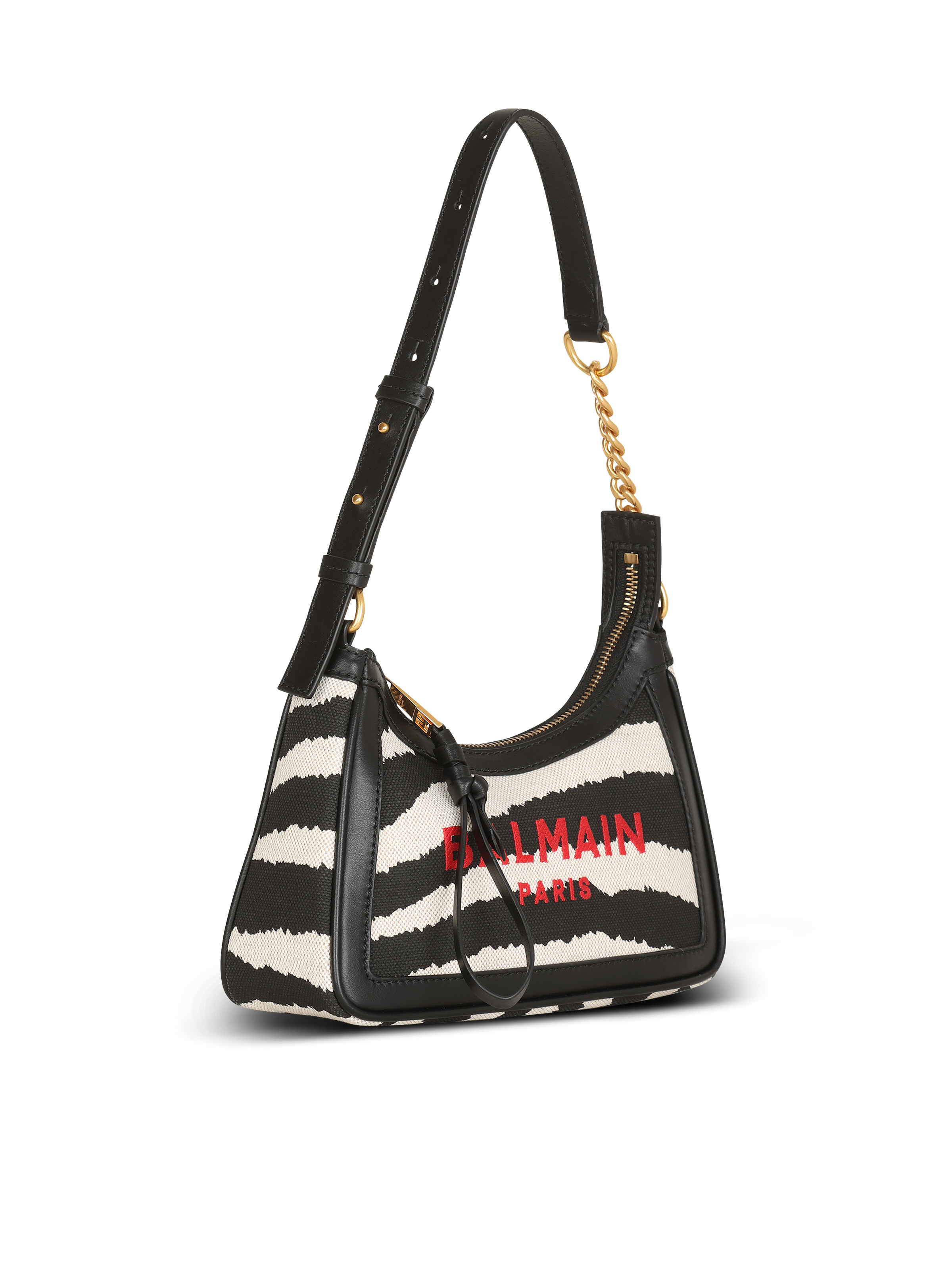 B-Army zebra print canvas bag with leather inserts - 3