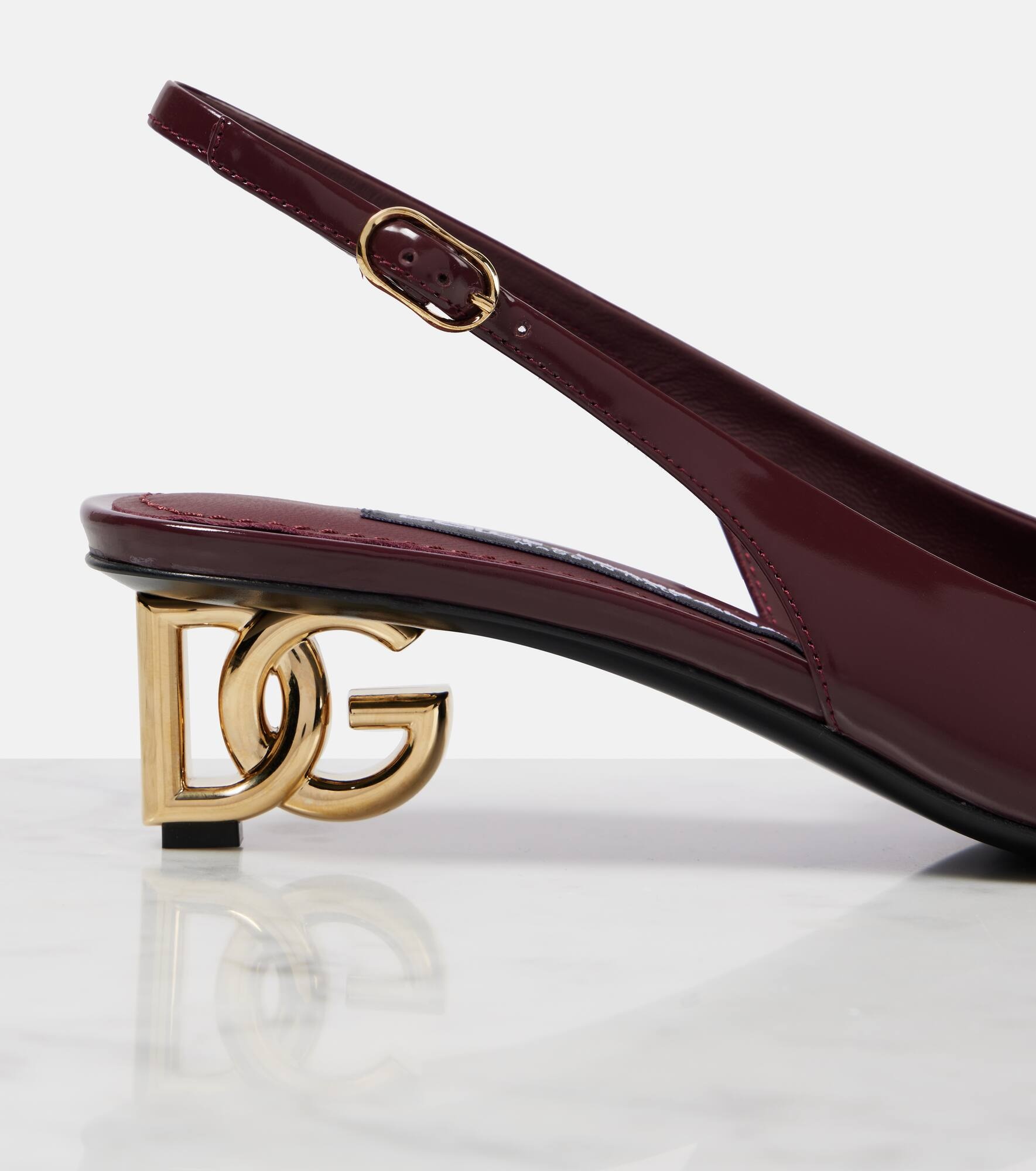 DG 40 patent leather slingback pumps - 5