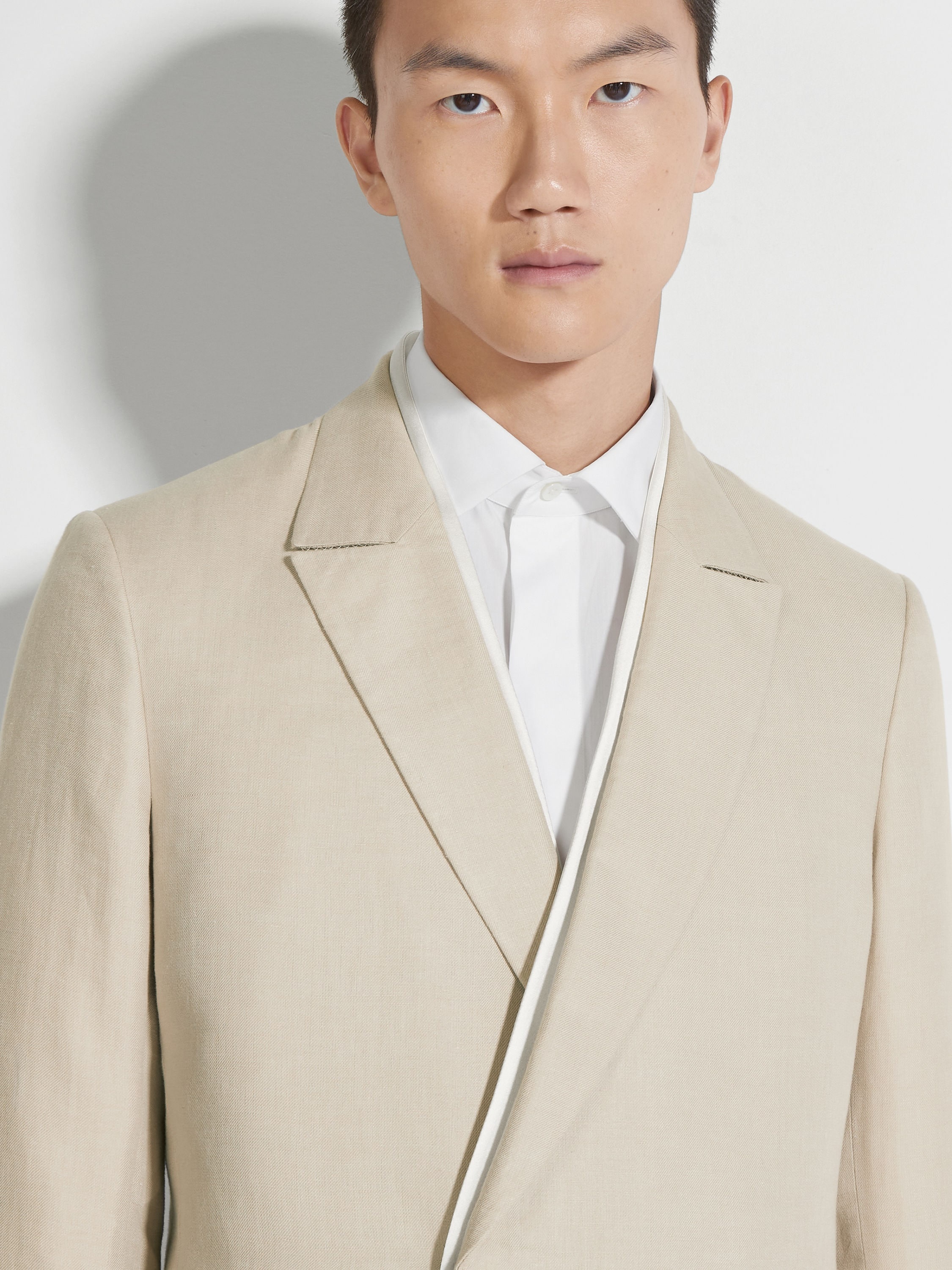 LIGHT BEIGE OASI LINO EVENING JACKET - 3