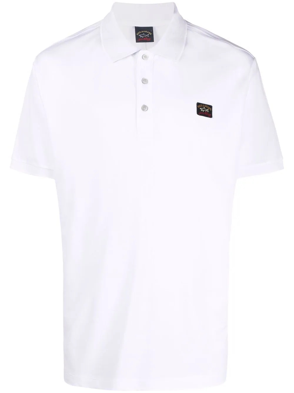 logo-patch cotton polo shirt - 1