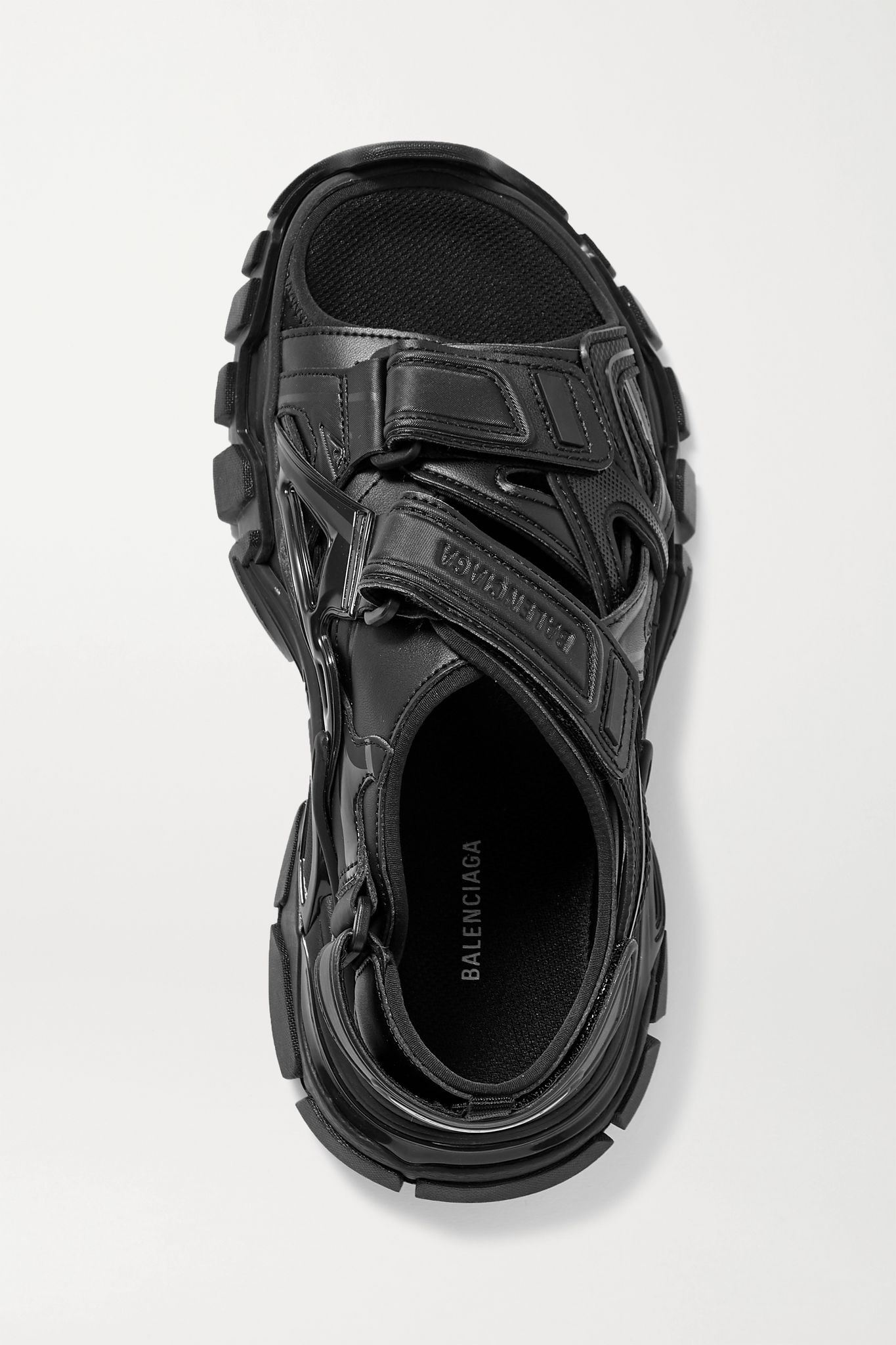 Track logo-detailed leather and rubber sandals - 5