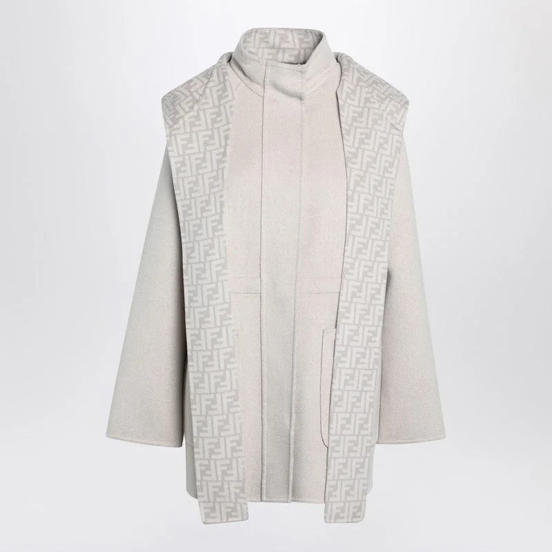 Fendi Sand-Colored Wool Blend Parka Blouson Women - 1