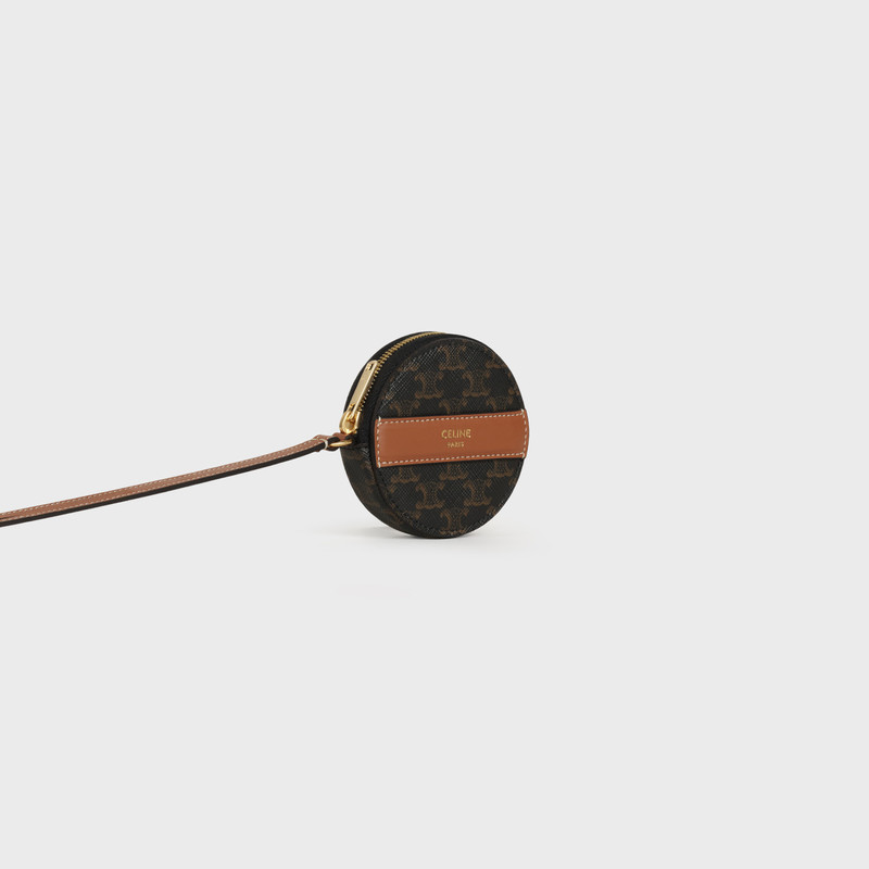 CELINE ROUND COIN PURSE  IN  TRIOMPHE CANVAS AND LAMBSKIN outlook